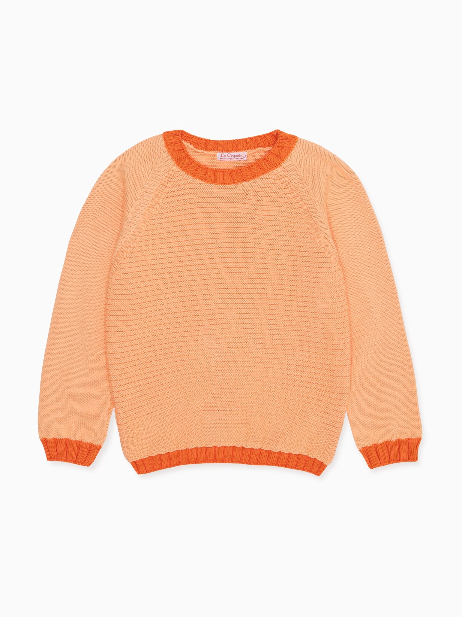 Peach Lorca Boy Cotton Jumper – La Coqueta Kids