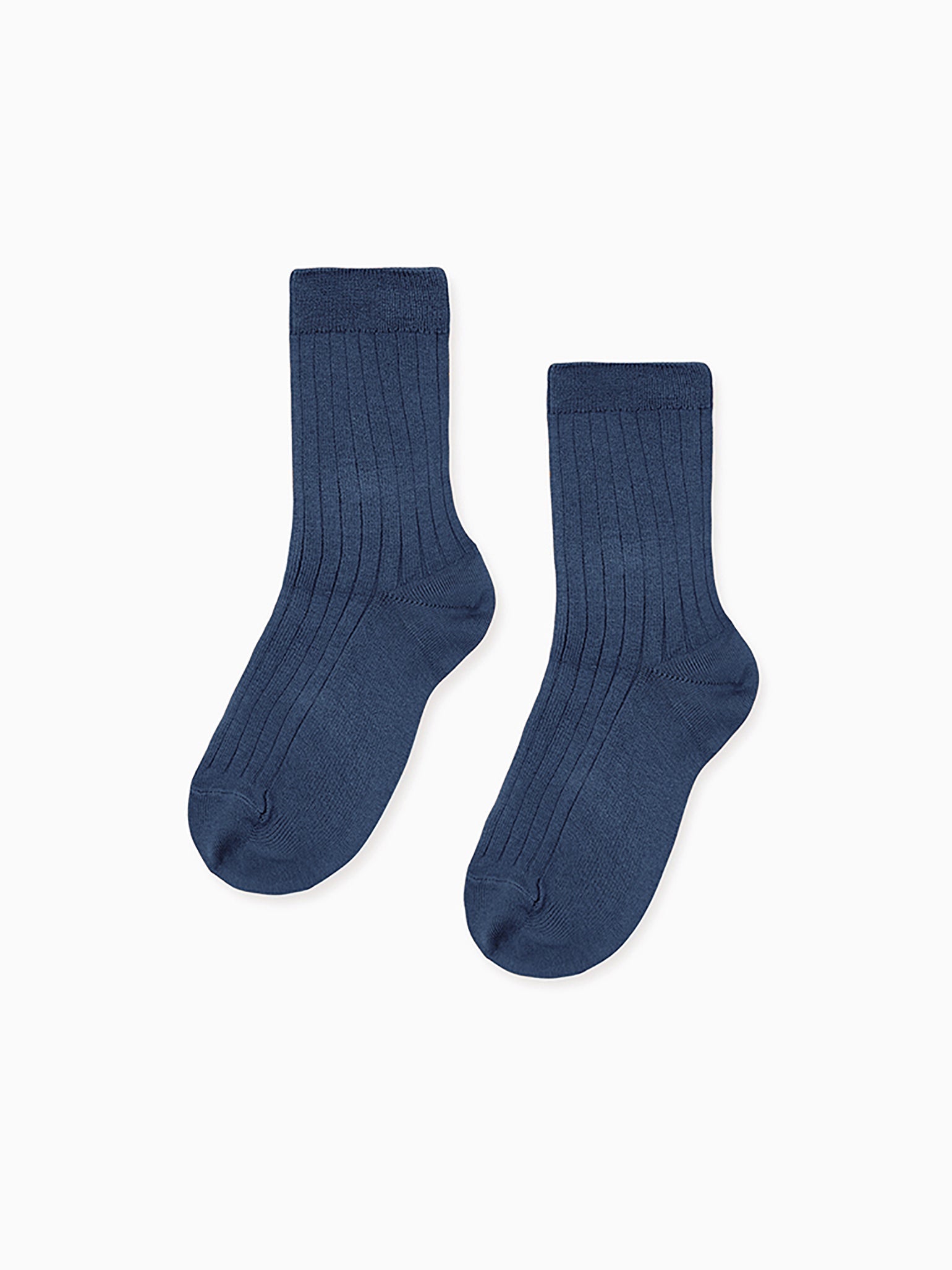 Short Wool Ribbed Dress Socks