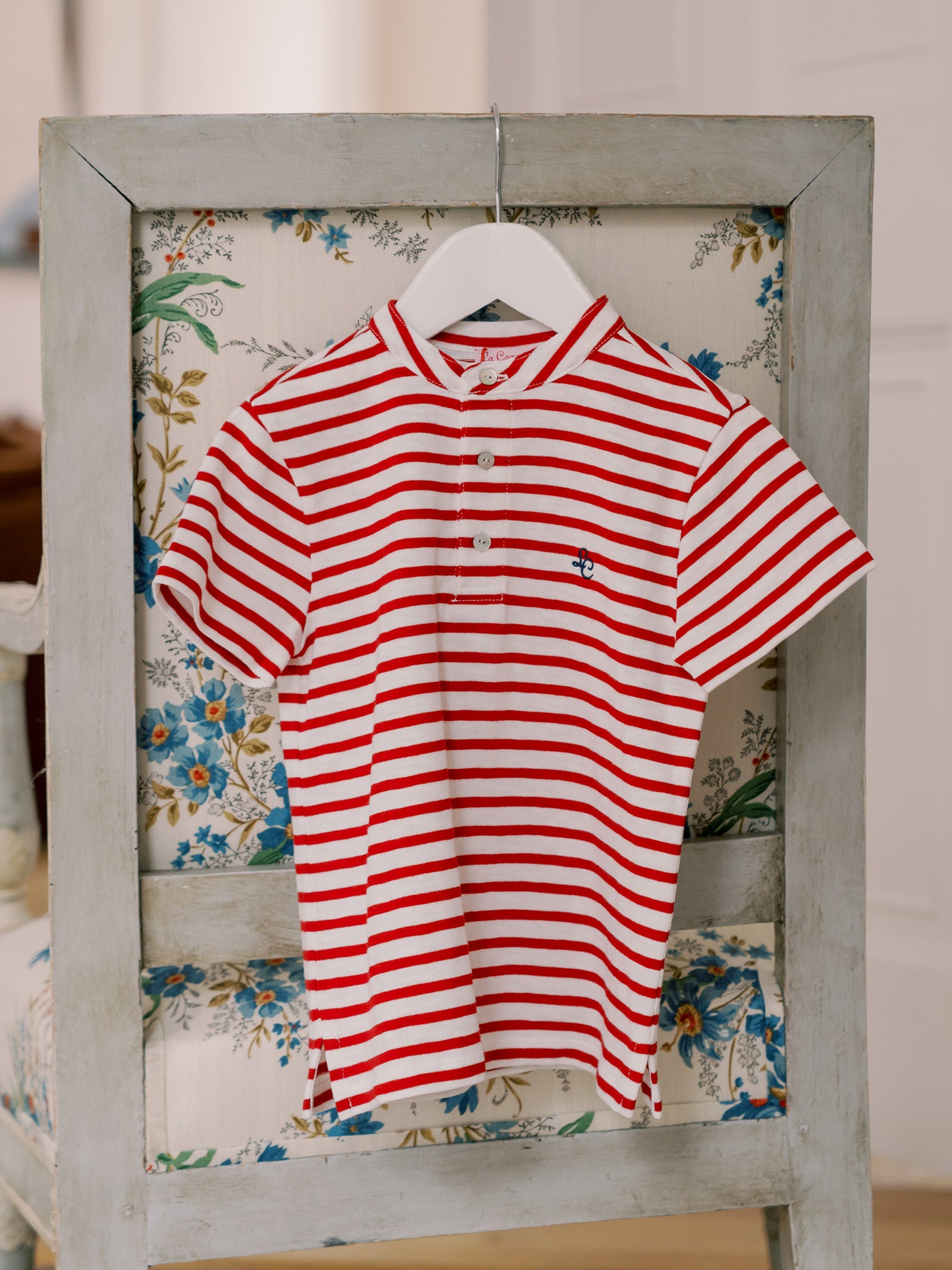 Red Stripe Alcon Boy Polo Shirt