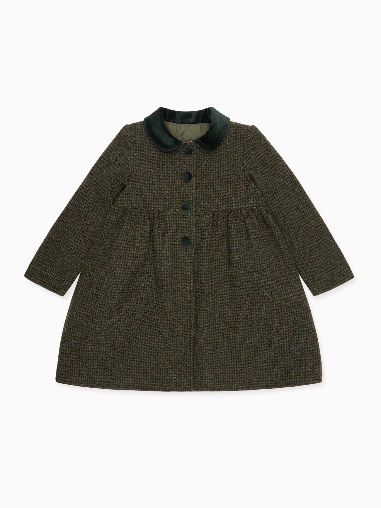 Olive Check Alicia Girl Coat