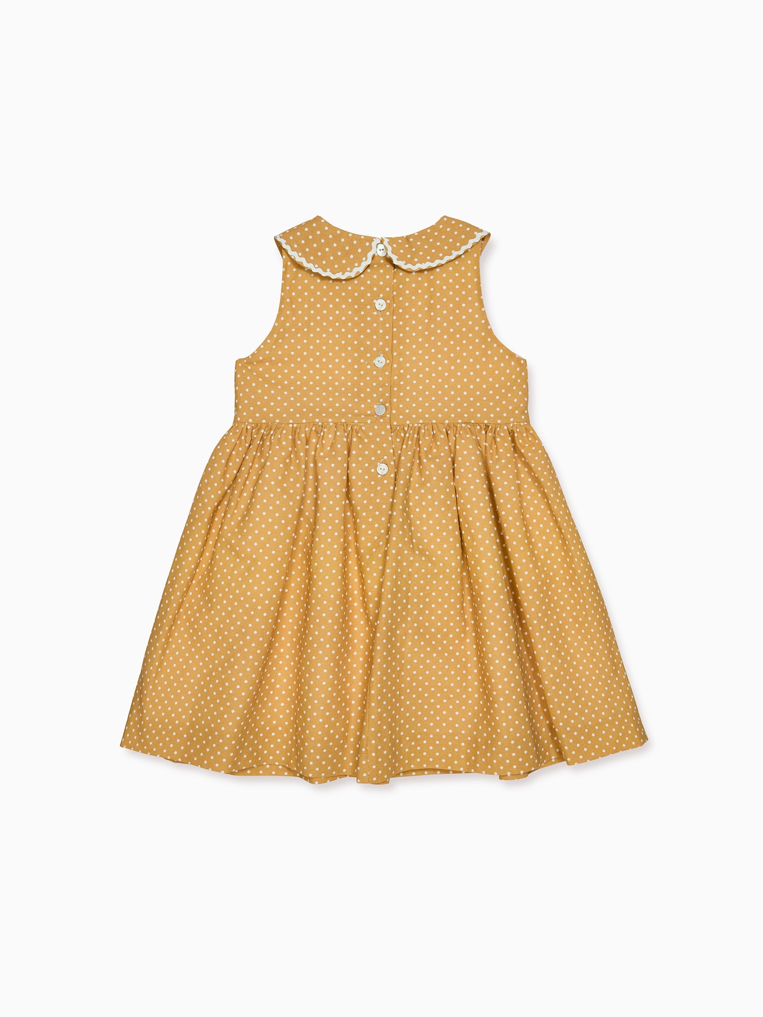 Mustard Polka Dot Amiee Girl Dress