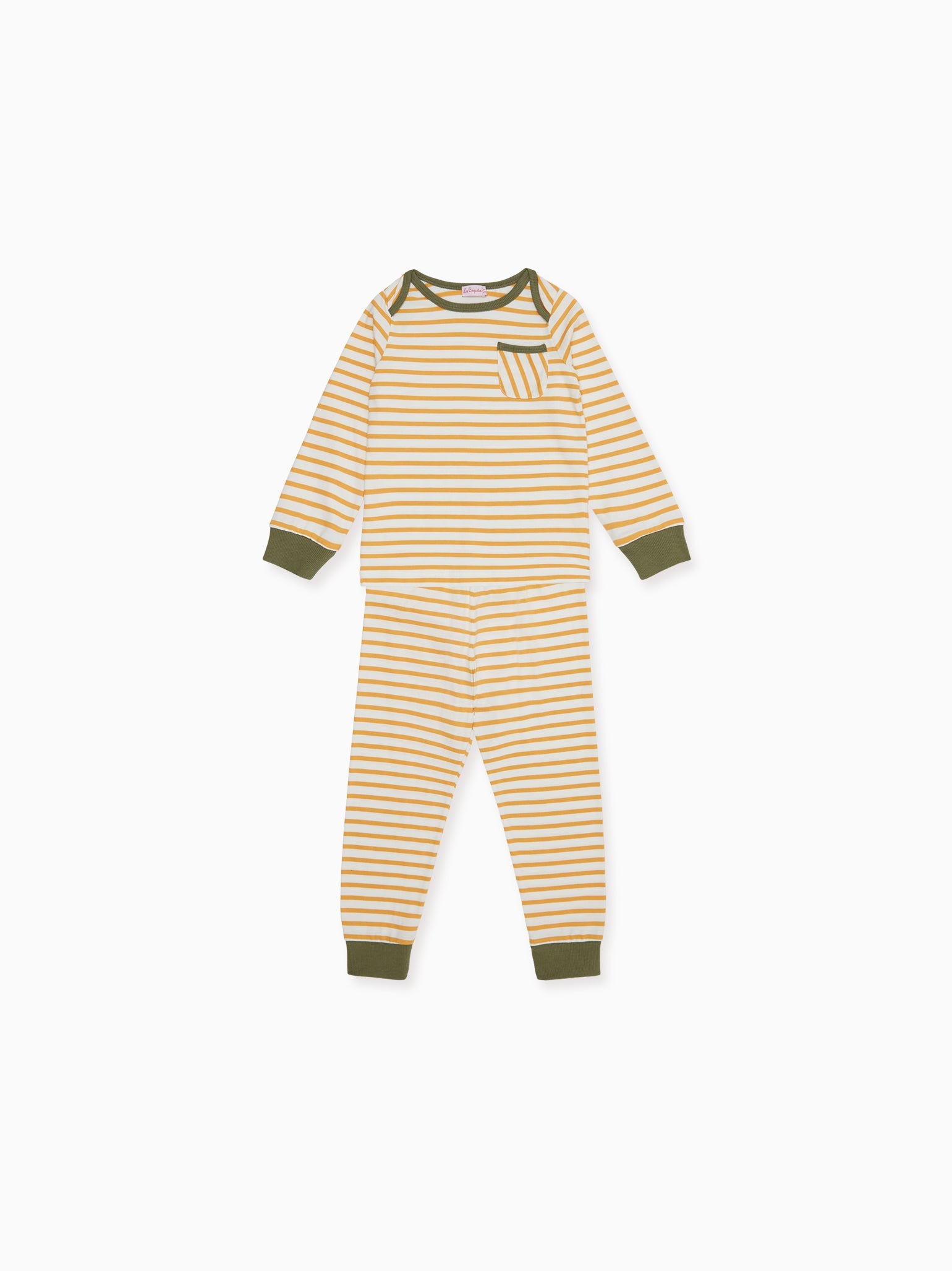 Mustard Stripe Amor Kids Pyjamas