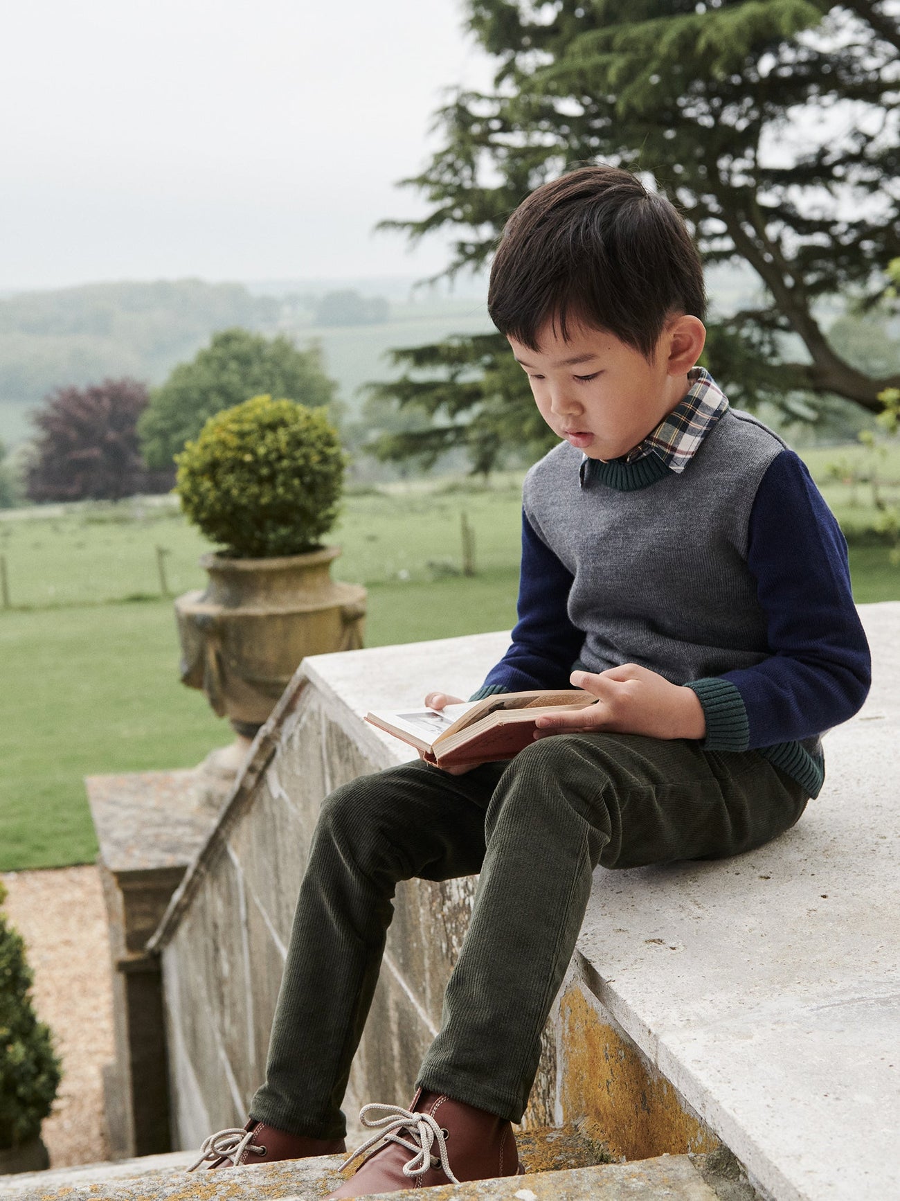 Grey Ancla Merino Boy Jumper