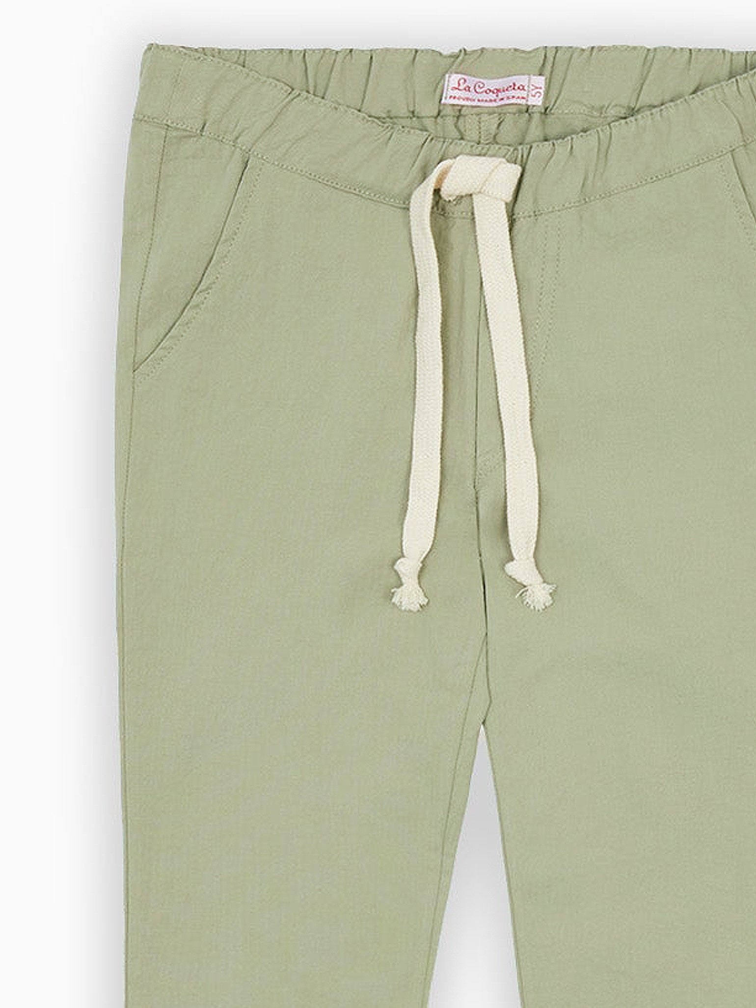 Sage Green Andreas Boy Cotton Trousers