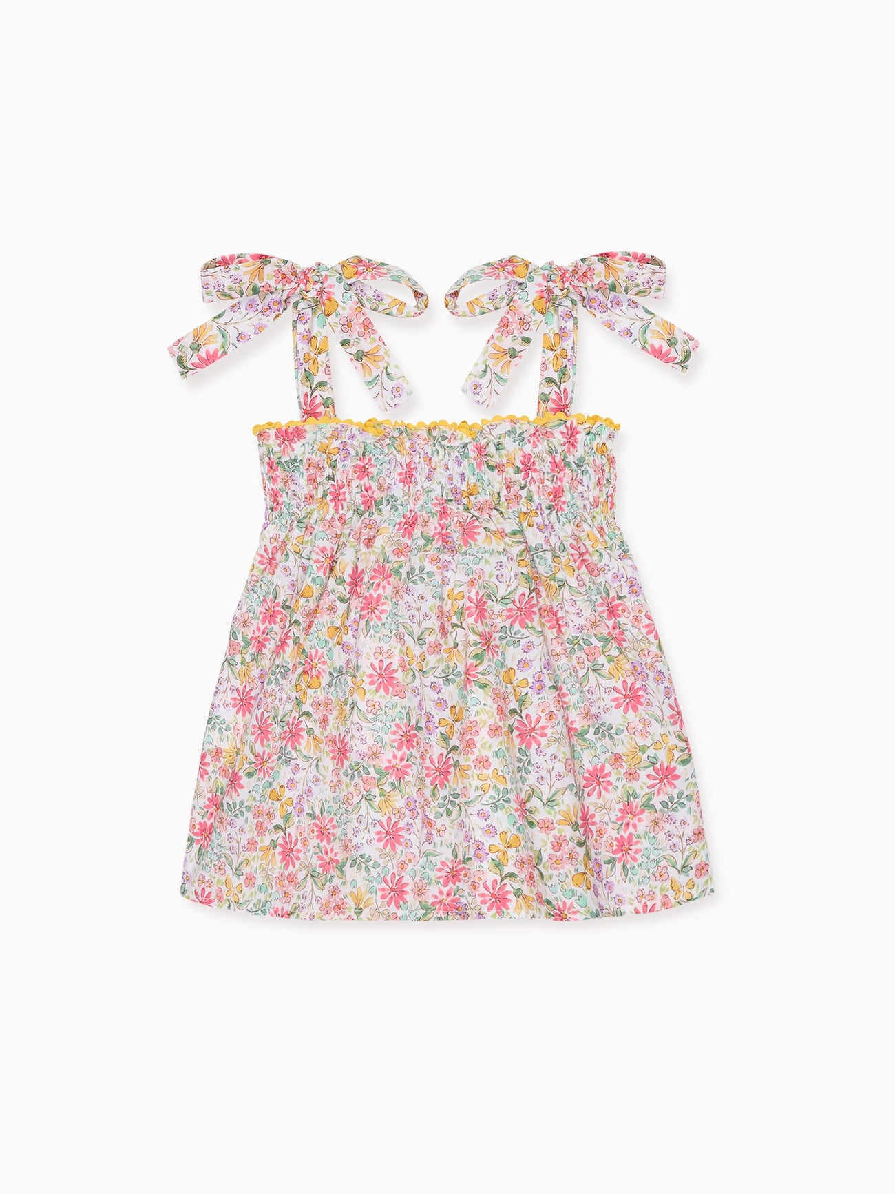 Pink Floral Ana Smocked Girl Top