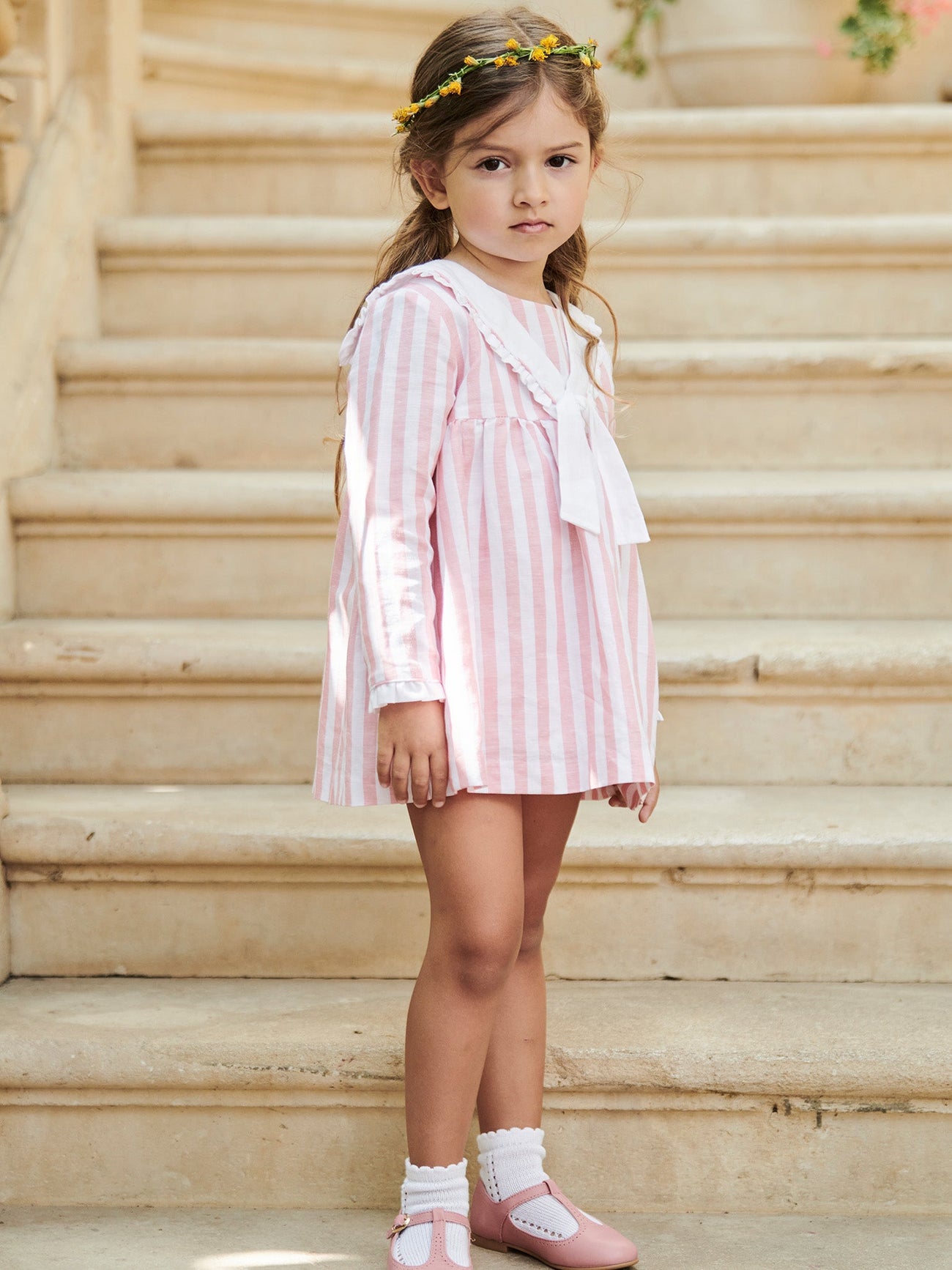 Pink Stripe Aranda Baby Girl Set