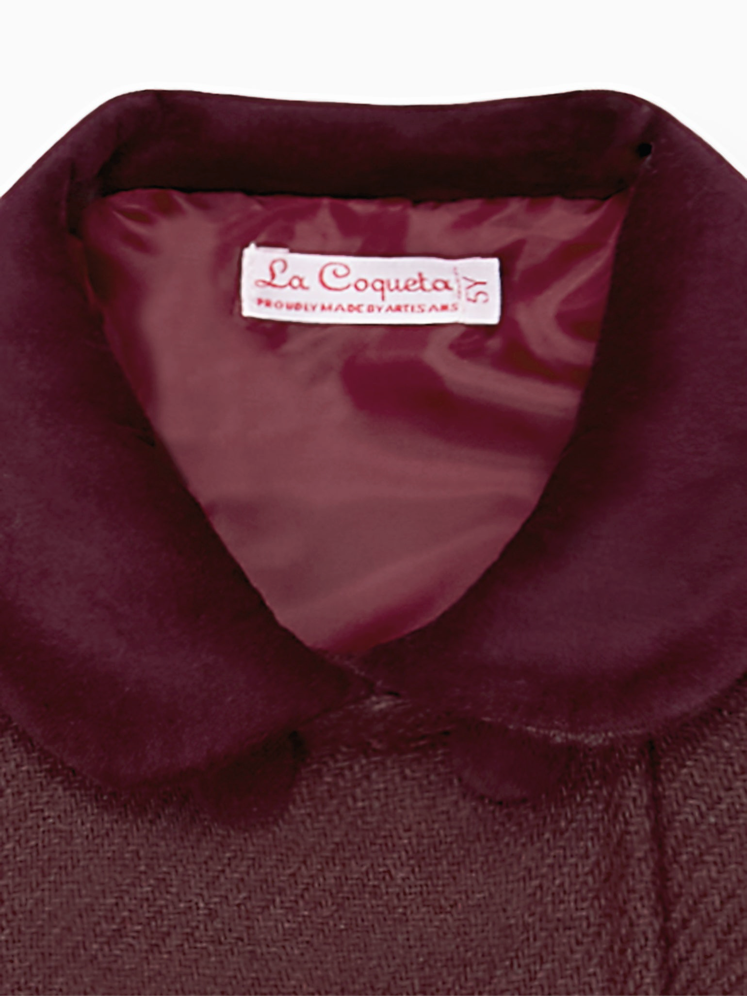 Burgundy Arrieta Girl Coat