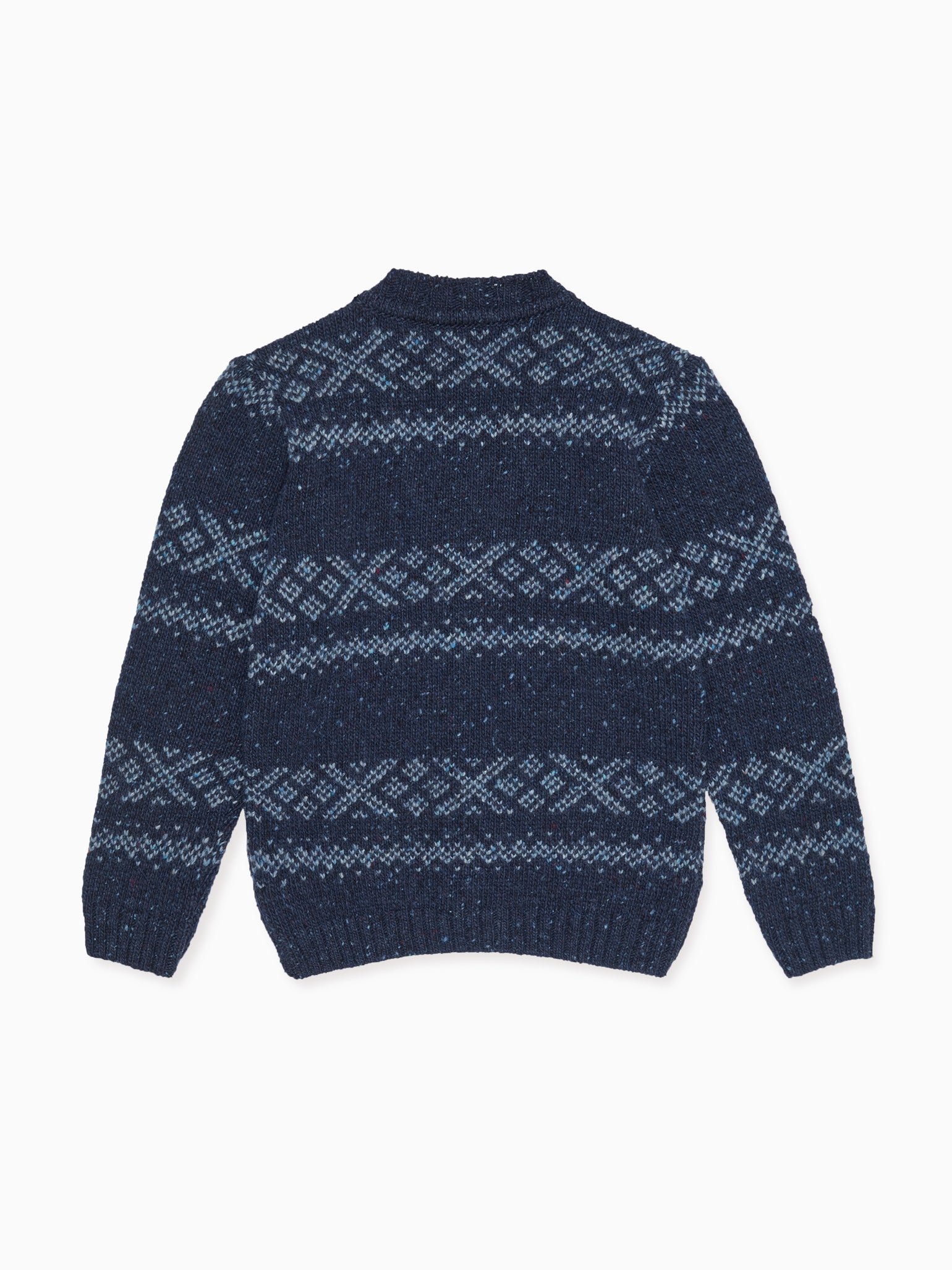 Dusty Blue Axel Fair Isle Merino Boy Cardigan