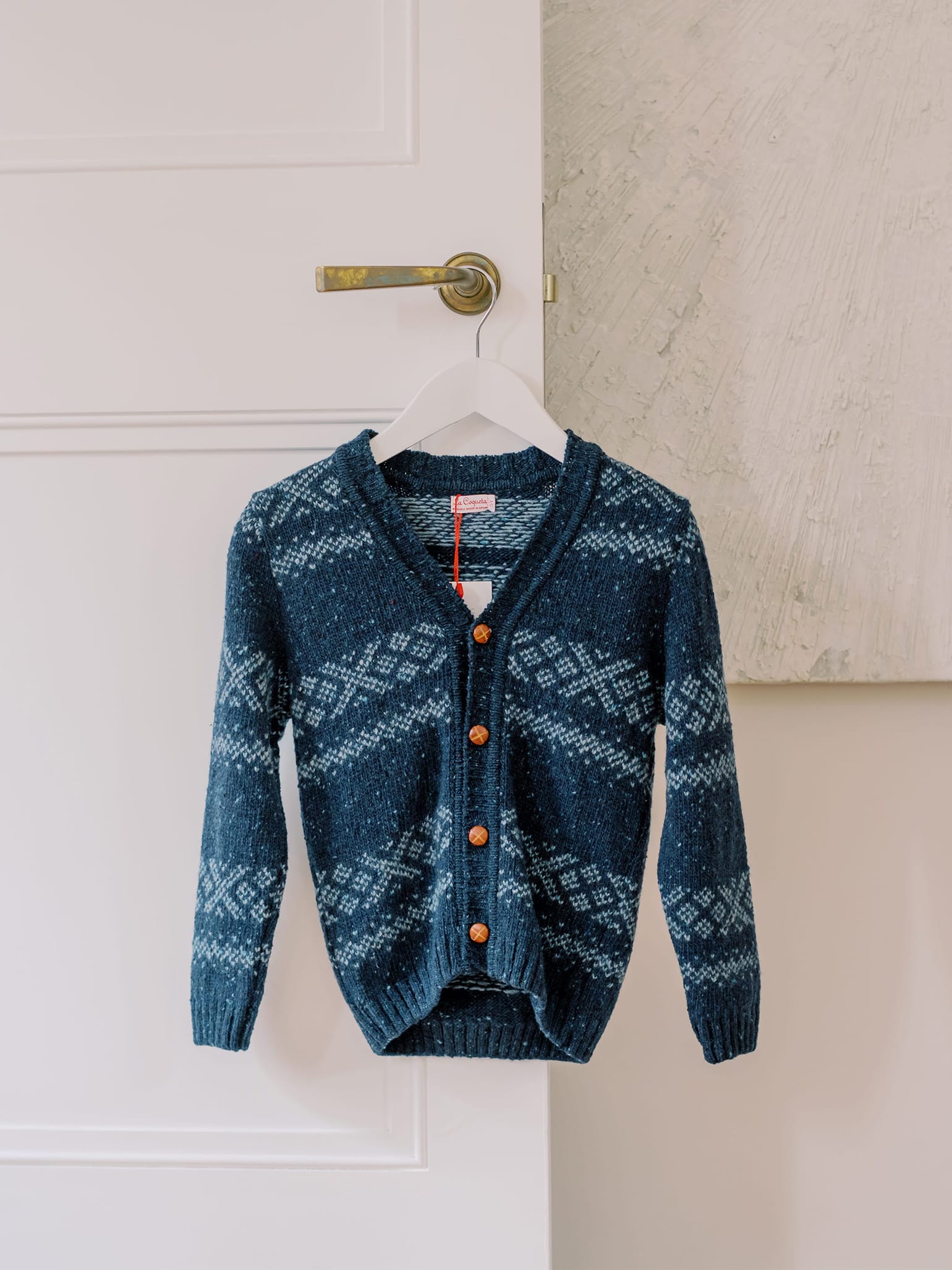 Dusty Blue Axel Fair Isle Merino Boy Cardigan