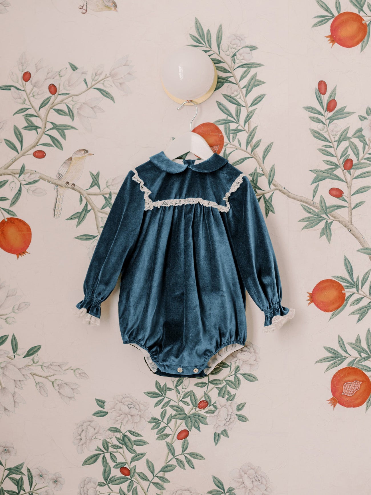 Blue Velvet Azzura Girl Romper Suit