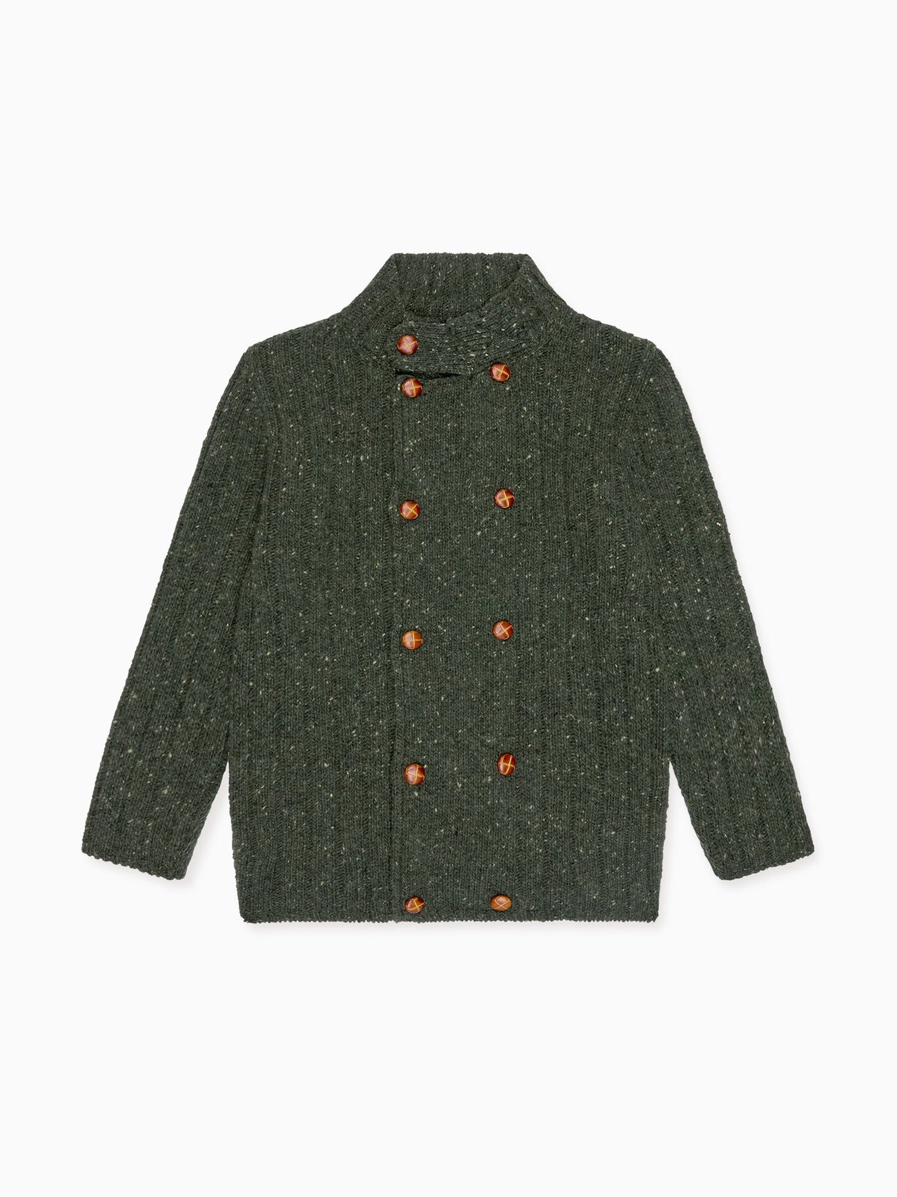 Olive Bolo Merino Boy Cardigan