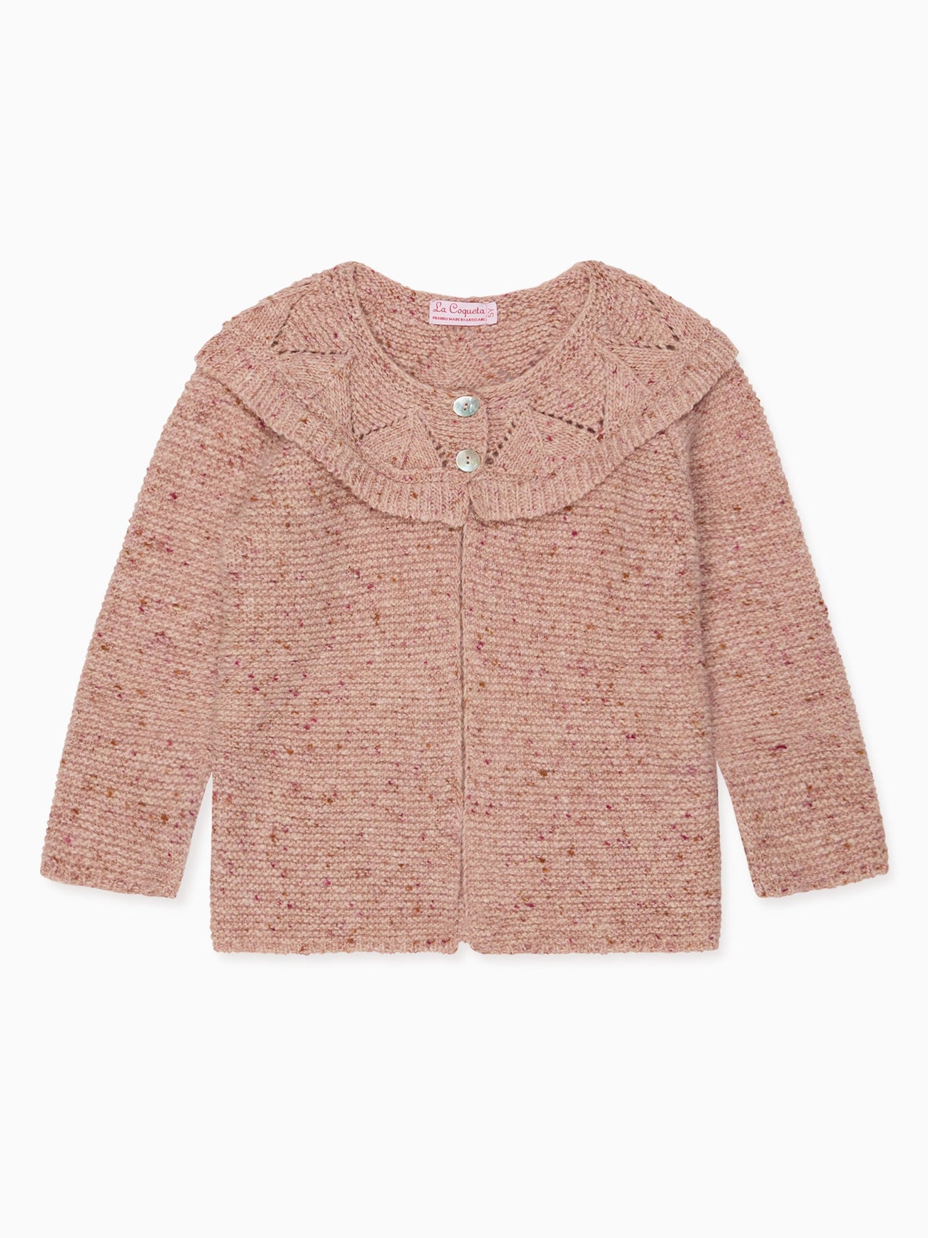 Dusty Pink Baena Merino Girl Cardigan