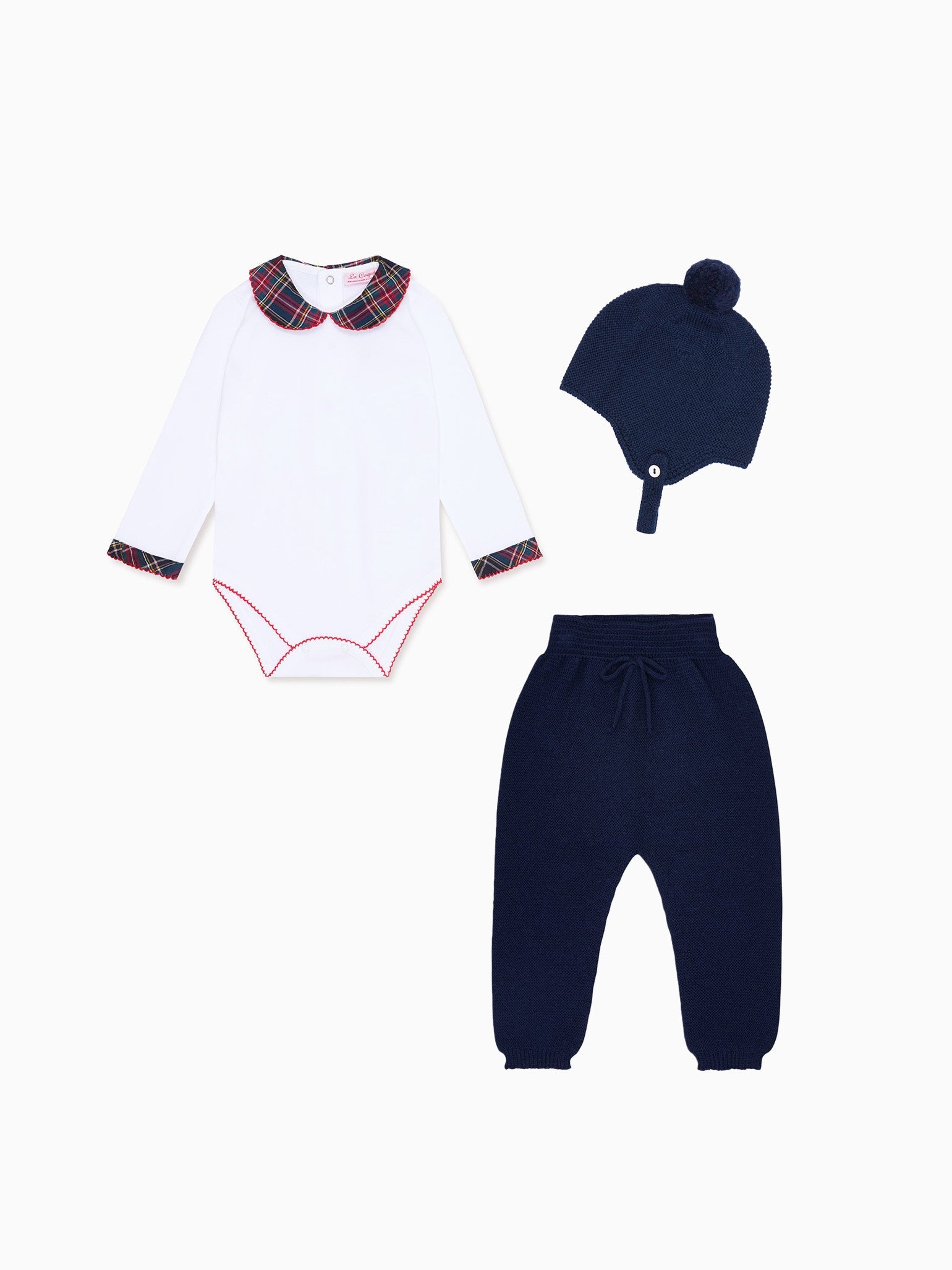 Bastia Body Vest, Augusto Trousers & Renta Bonnet Baby Outfit Bundle