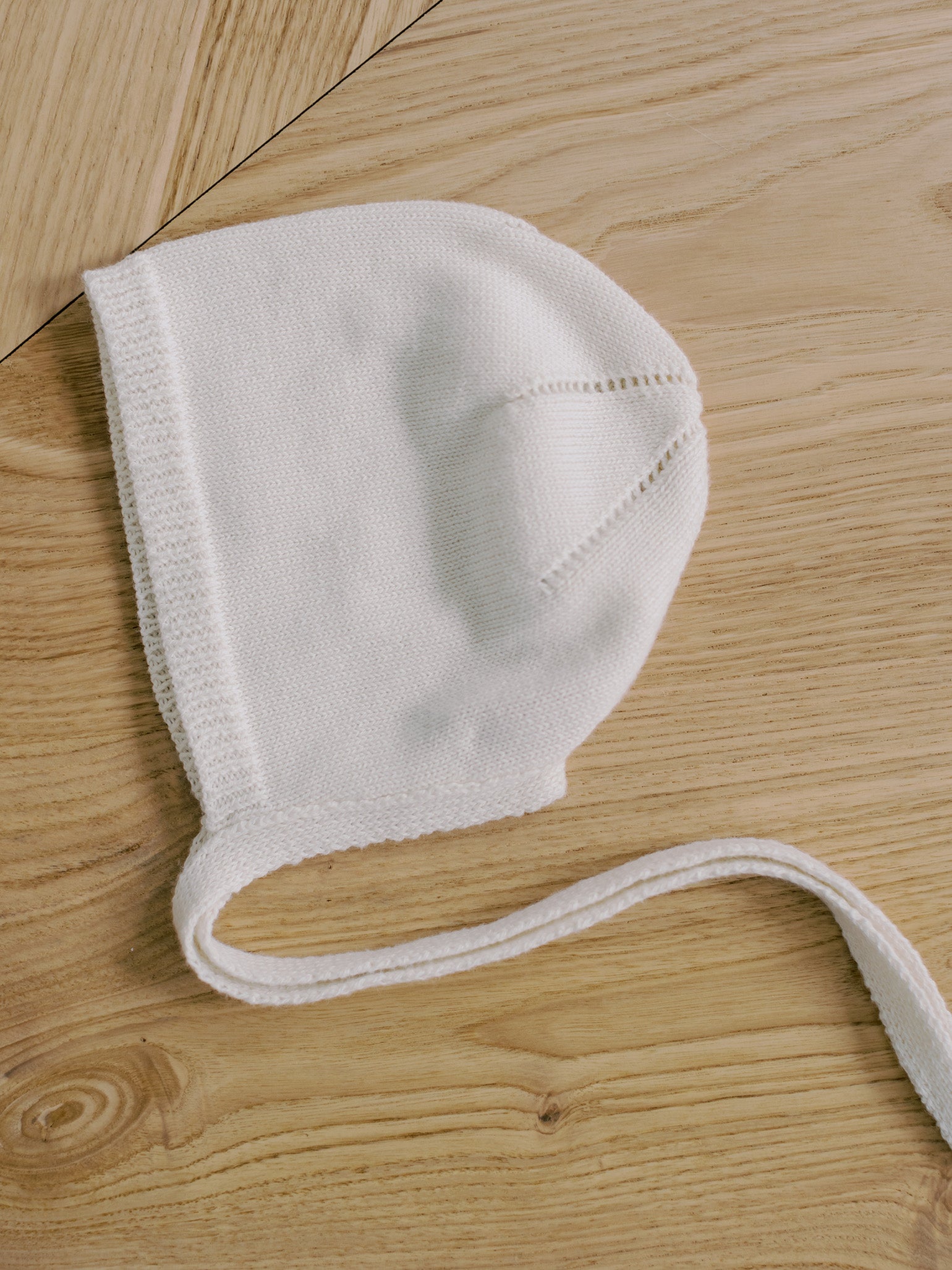 Ivory Bigal Cotton Baby Knitted Bonnet