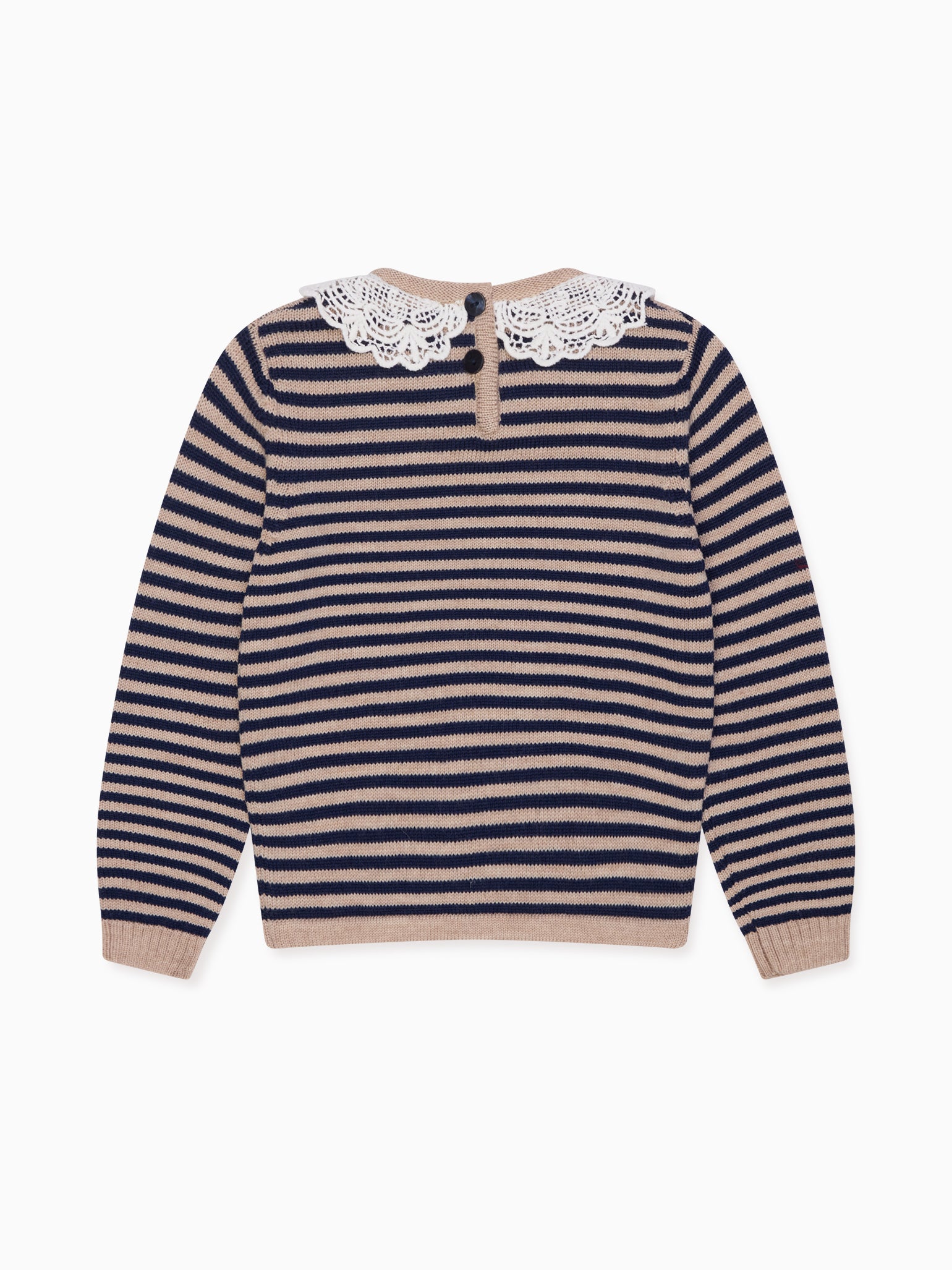 Navy Stripe Blanca Merino Girl Jumper