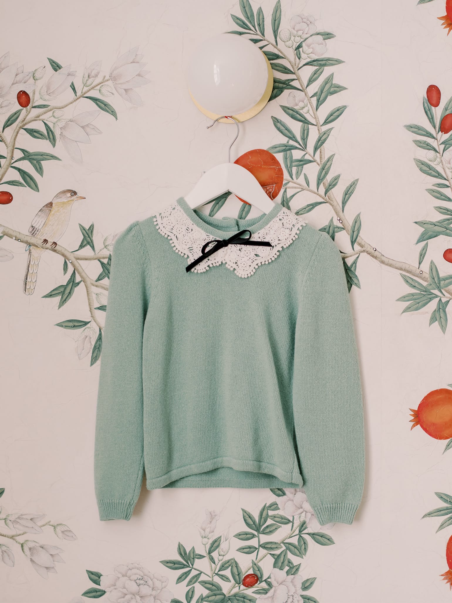 Sage Green Blanca Merino Girl Jumper