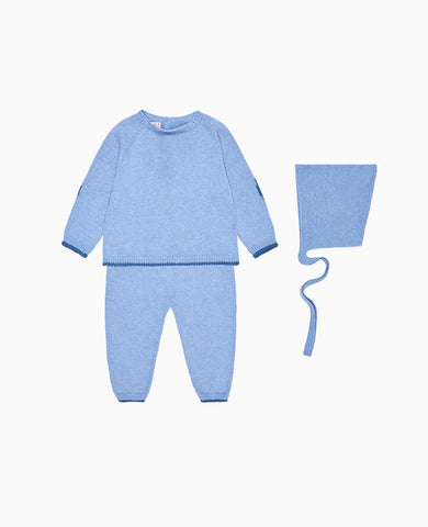 Blue Mirlo Cotton Baby Knitted Gift Box Set