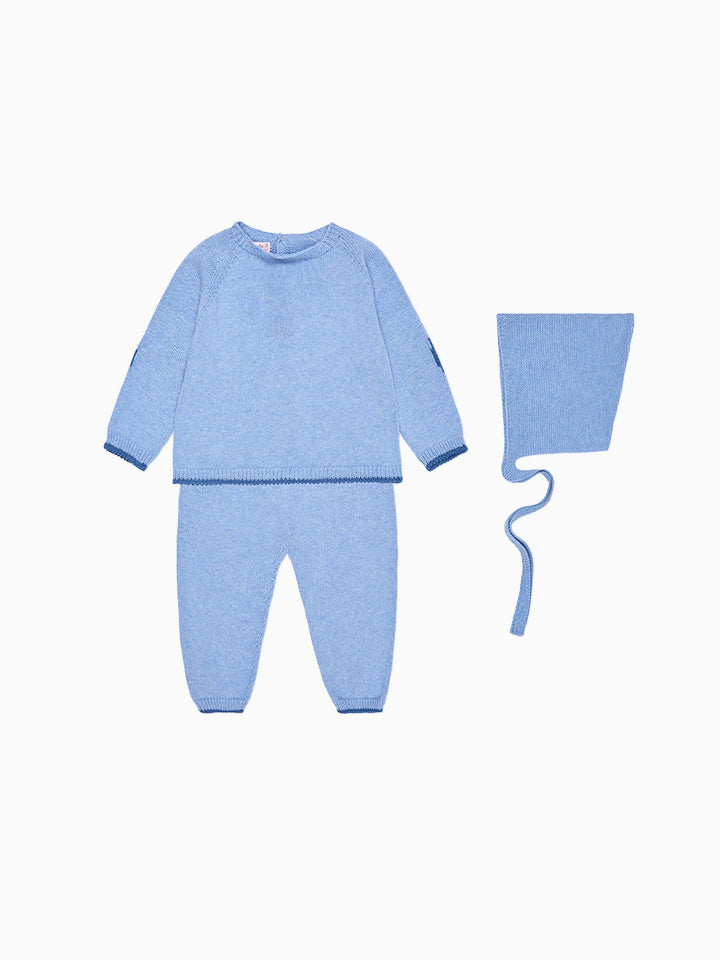 Blue Mirlo Cotton Baby Knitted Gift Box Set