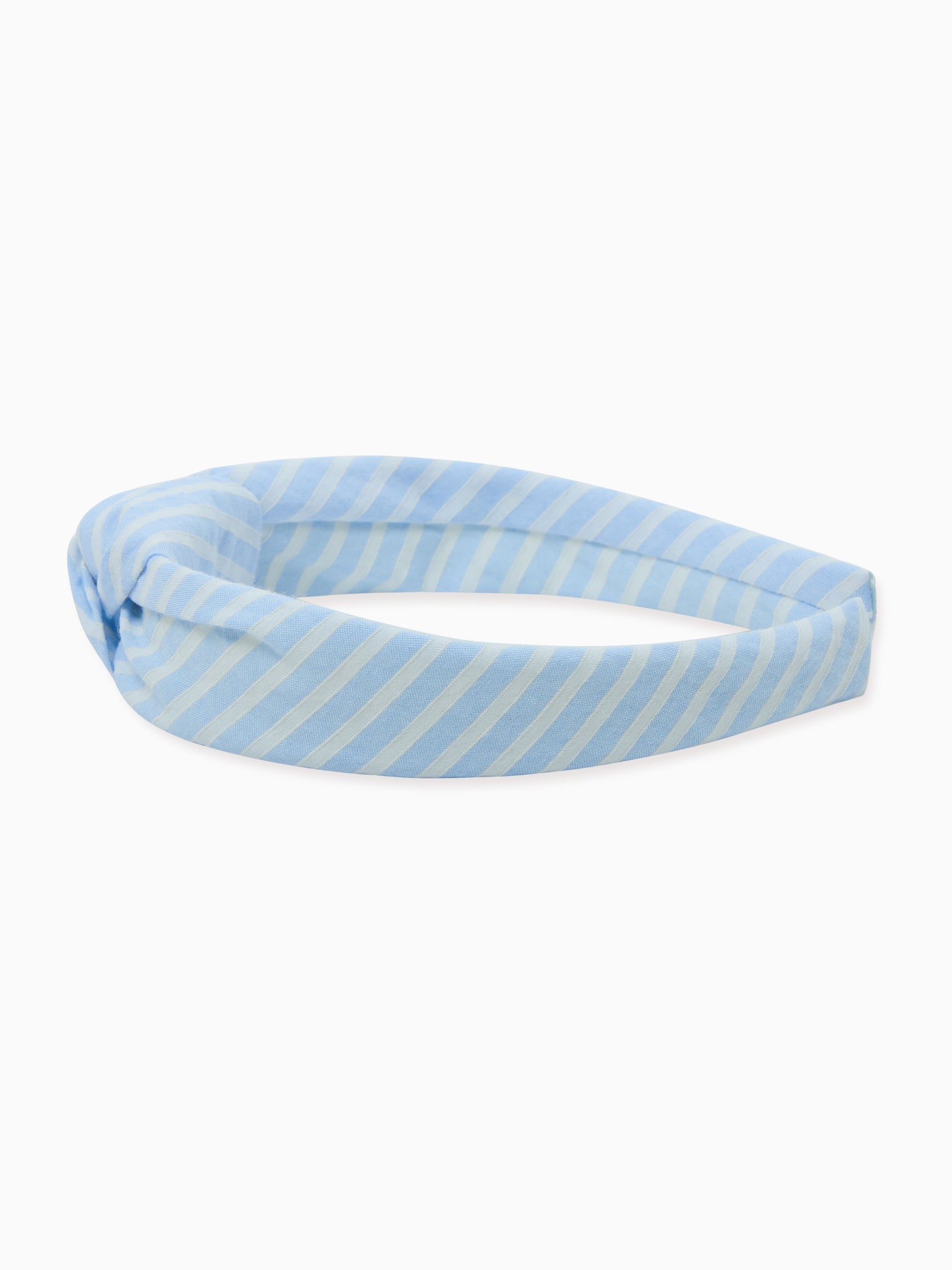 Blue Stripe Girl Top Knot Hairband