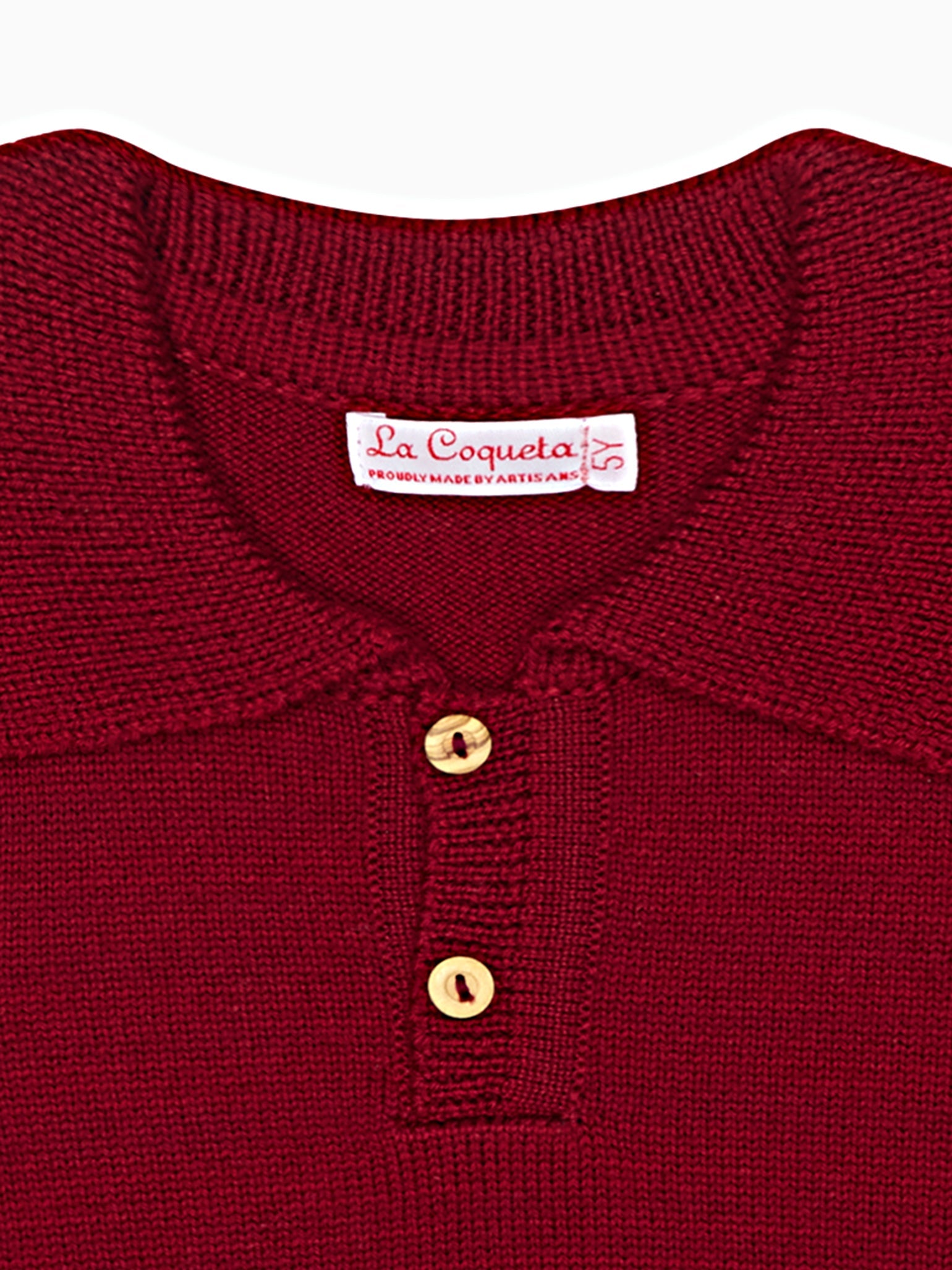 Burgundy Brio Merino Boy Jumper