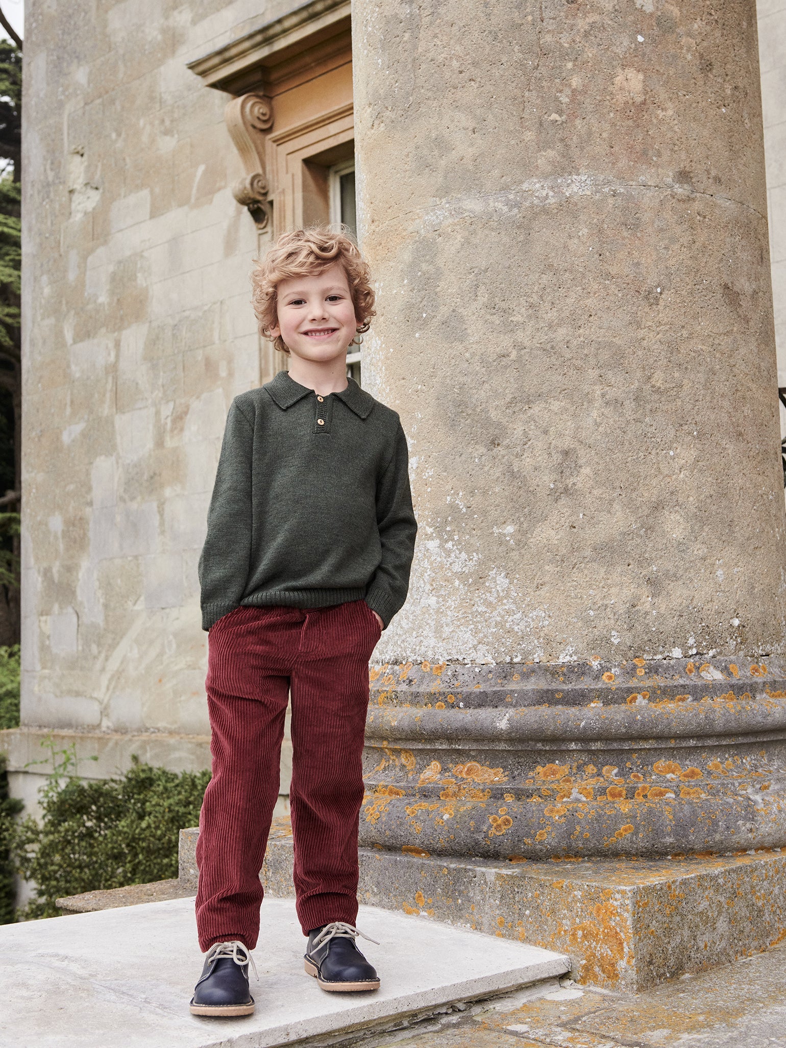 Green Brio Merino Boy Jumper