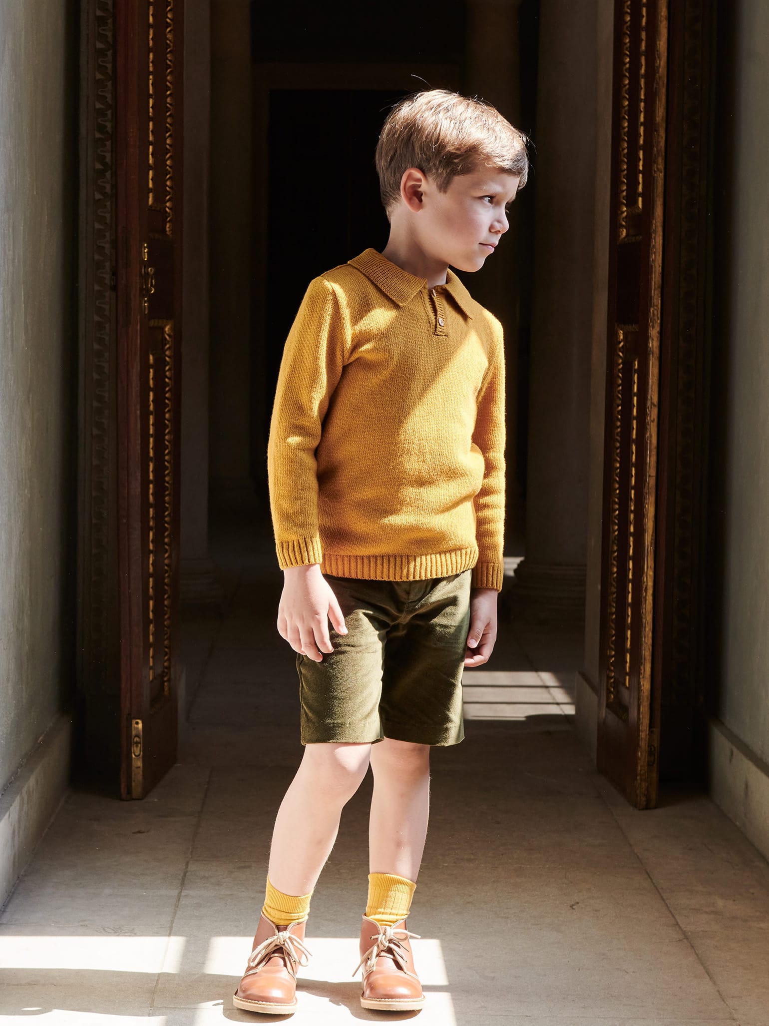 Mustard Brio Merino Boy Jumper