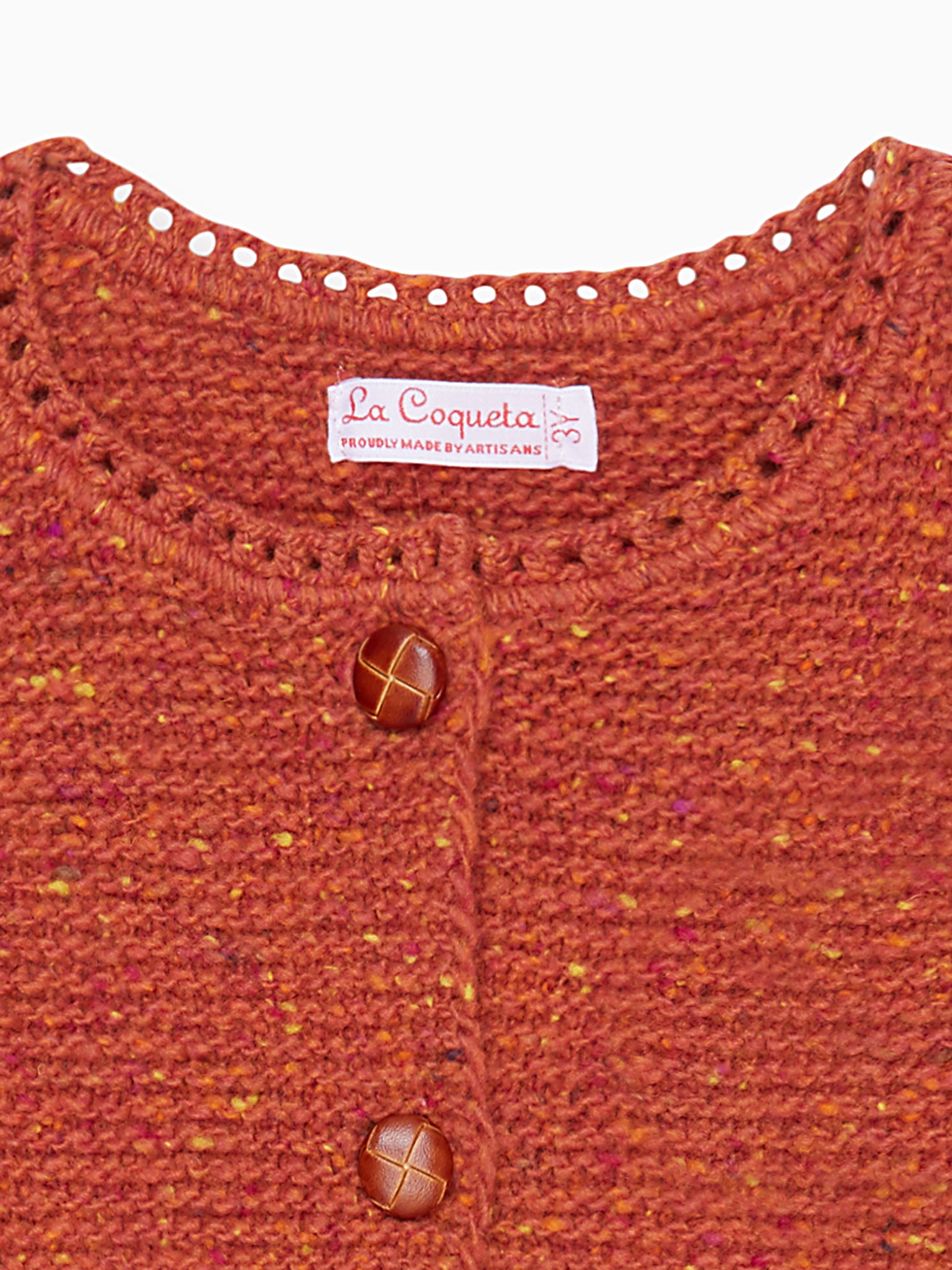 Terracotta Brisa Merino Baby Cardigan