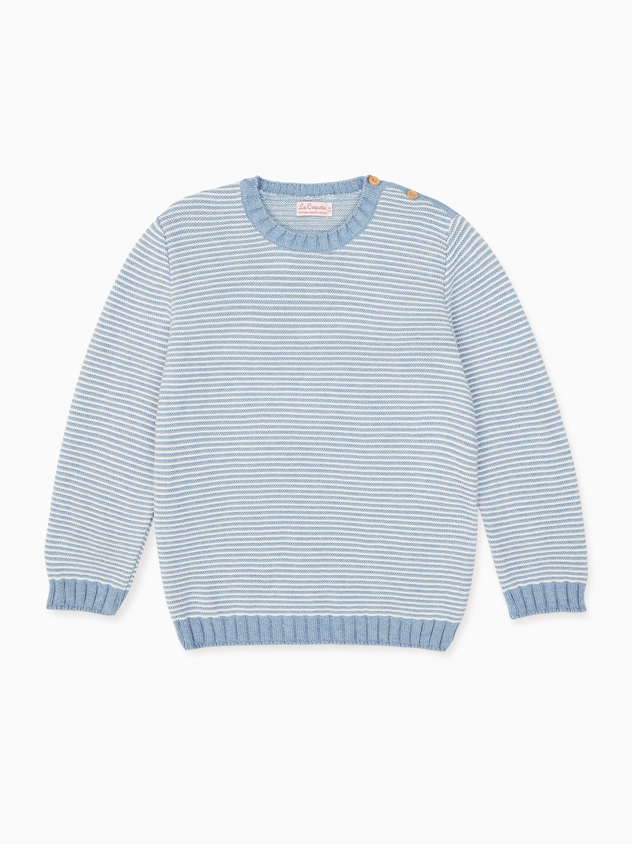 Dusty Blue Stripe Bromo Cotton Boy Jumper