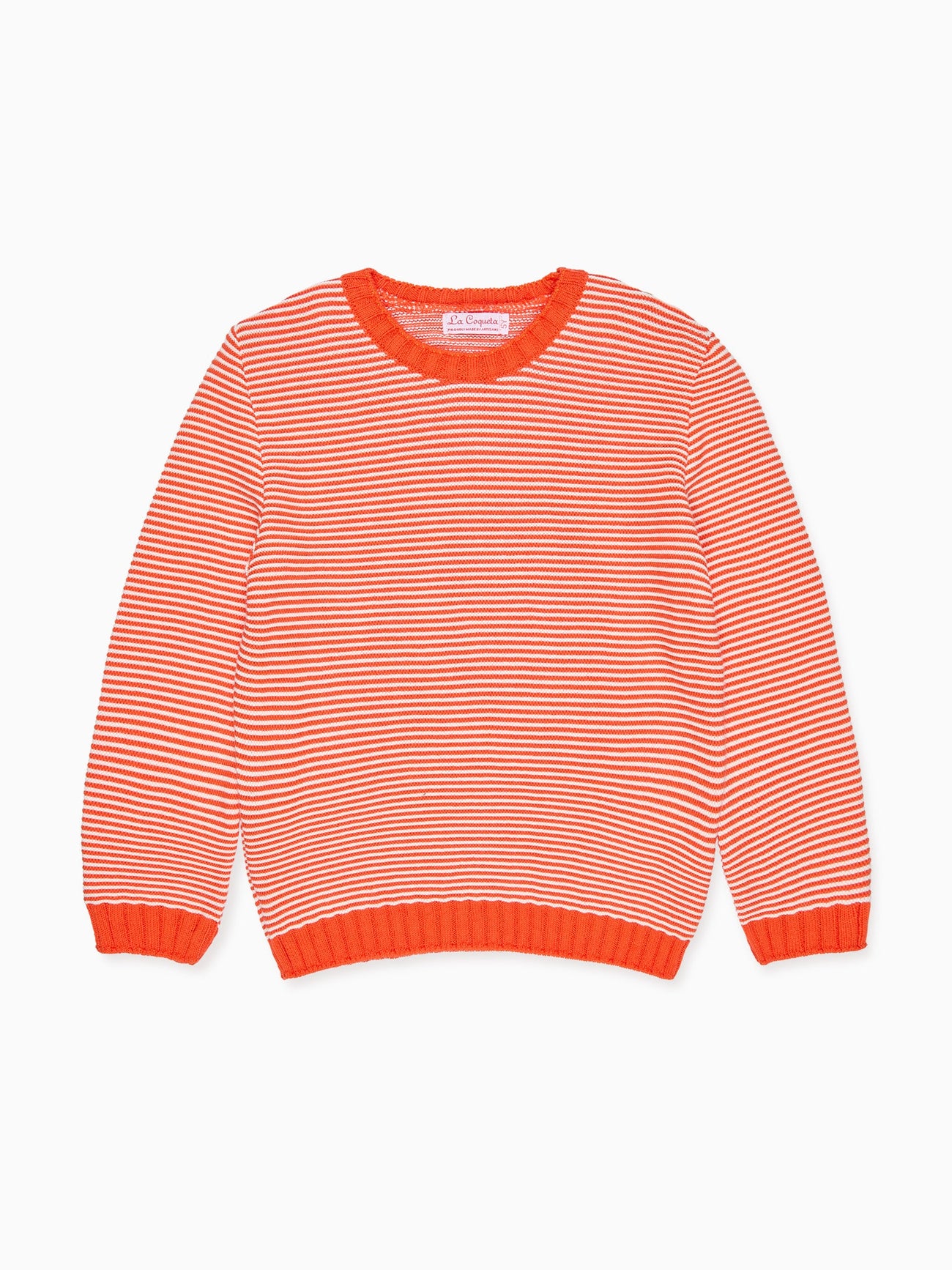 Coral Stripe Bromo Cotton Boy Jumper