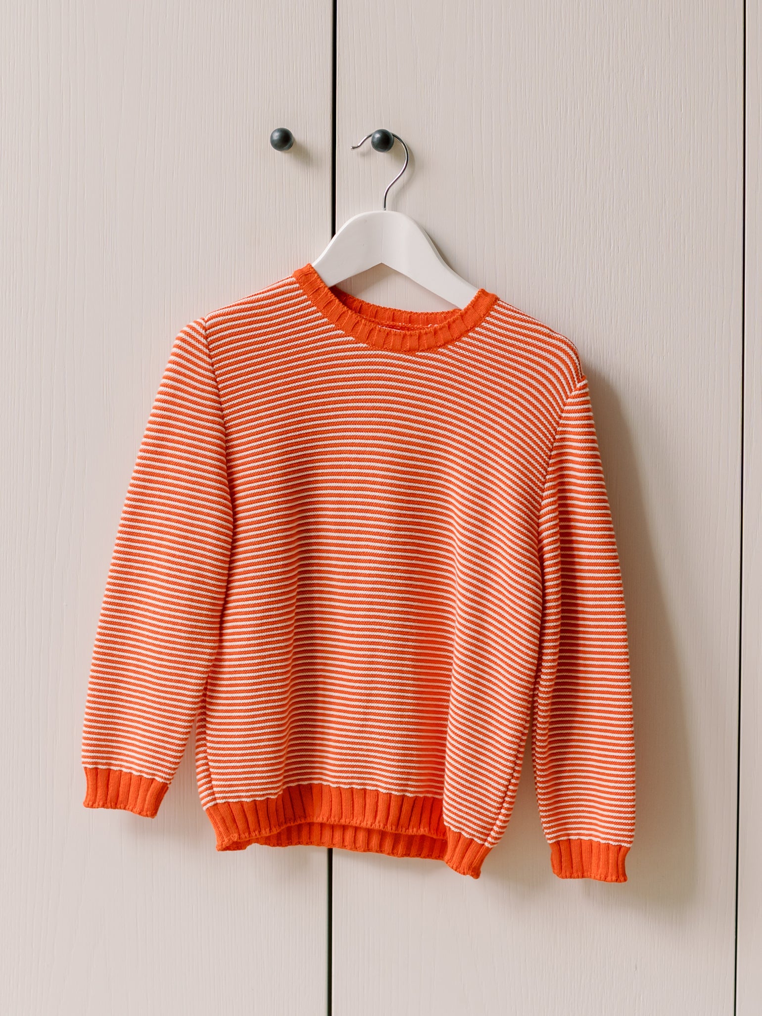 Coral Stripe Bromo Cotton Boy Jumper