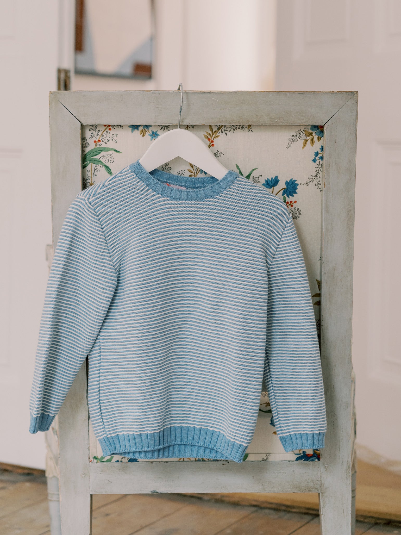 Dusty Blue Stripe Bromo Cotton Boy Jumper