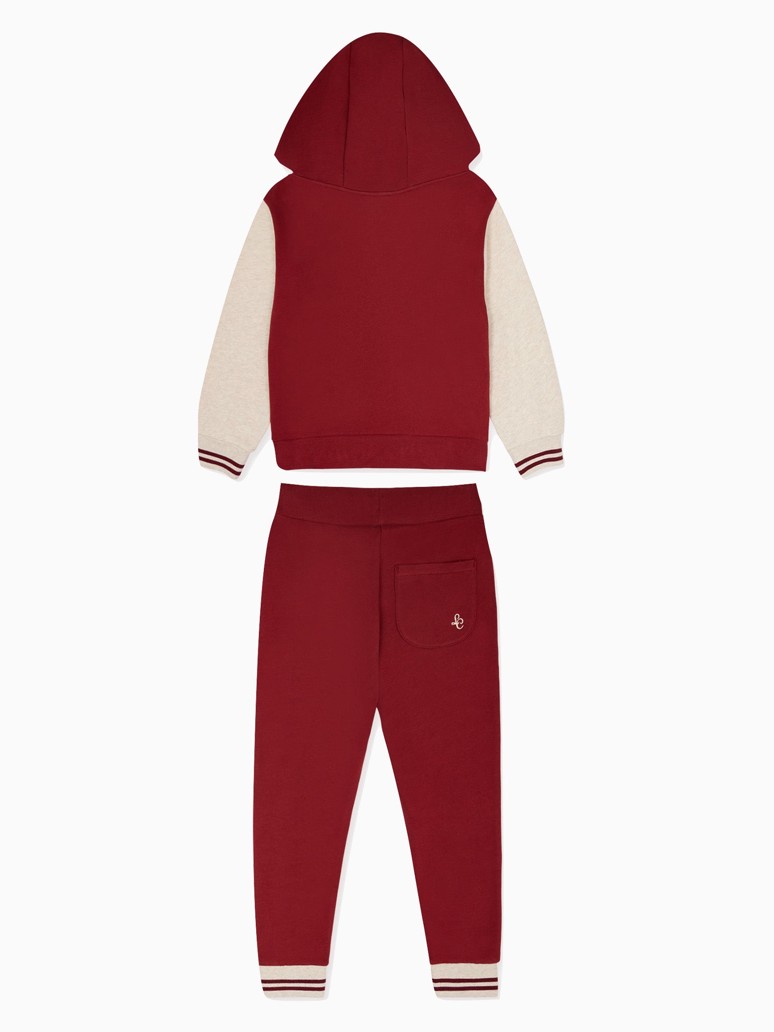 Burgundy Paz Kids Hooded Tracksuit