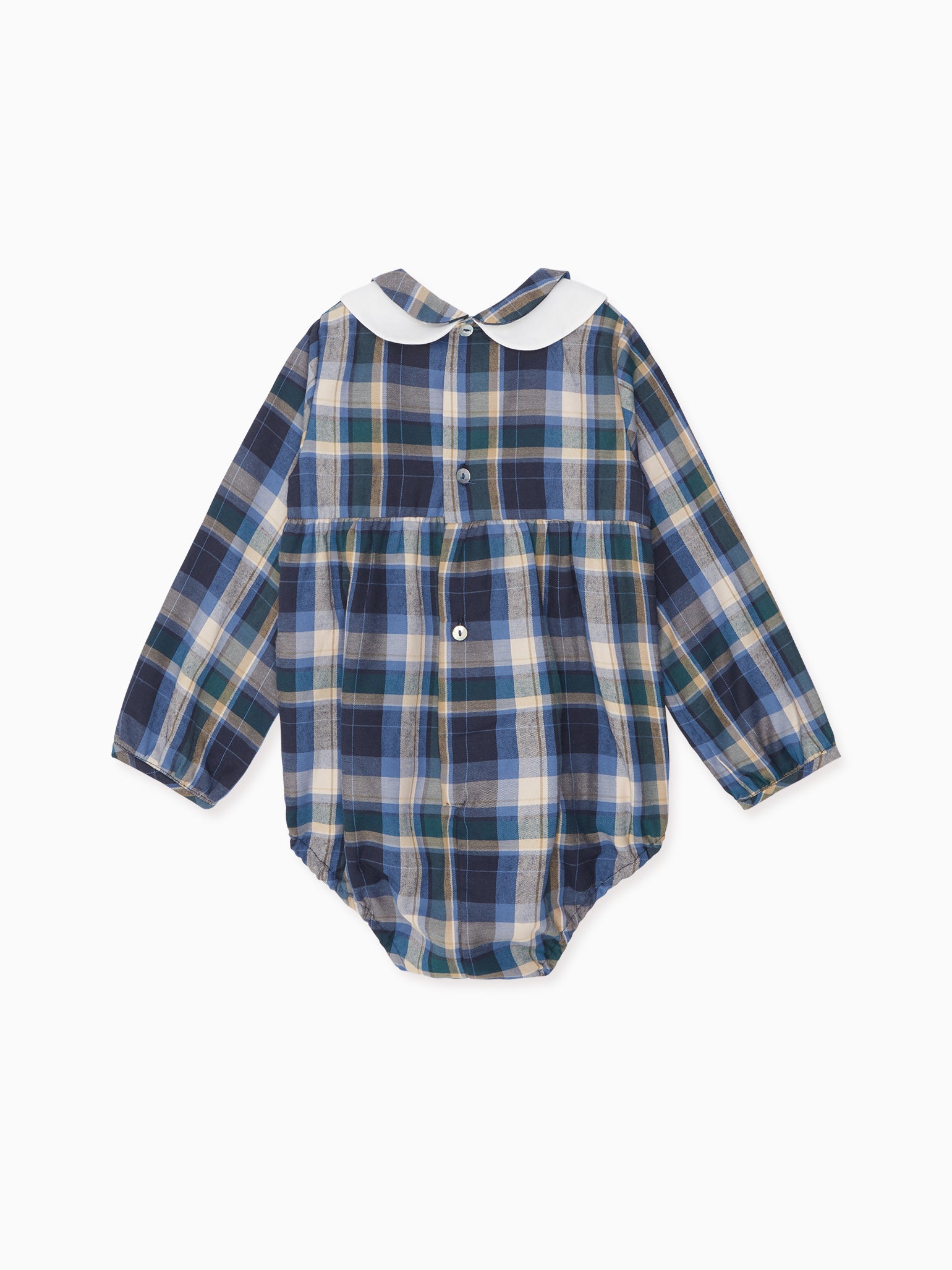 Blue Check Byblos Baby Romper