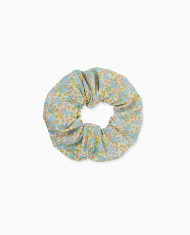 Blue Floral Girl Scrunchie