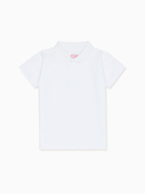 White Camilo Boy Polo Shirt