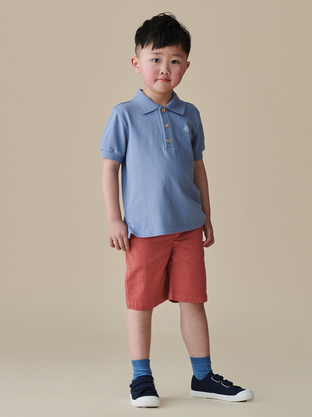 Dusty Blue Camilo Boy Polo Shirt