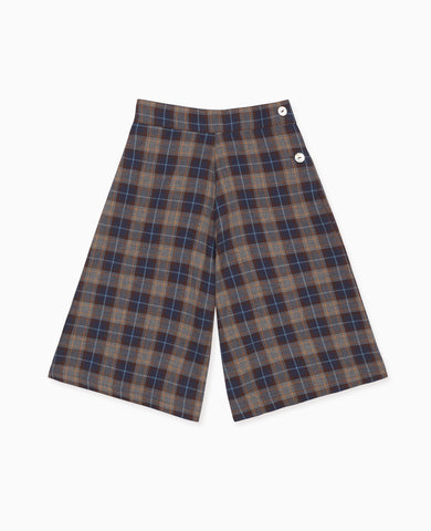 Blue Check Carmin Girl Trousers