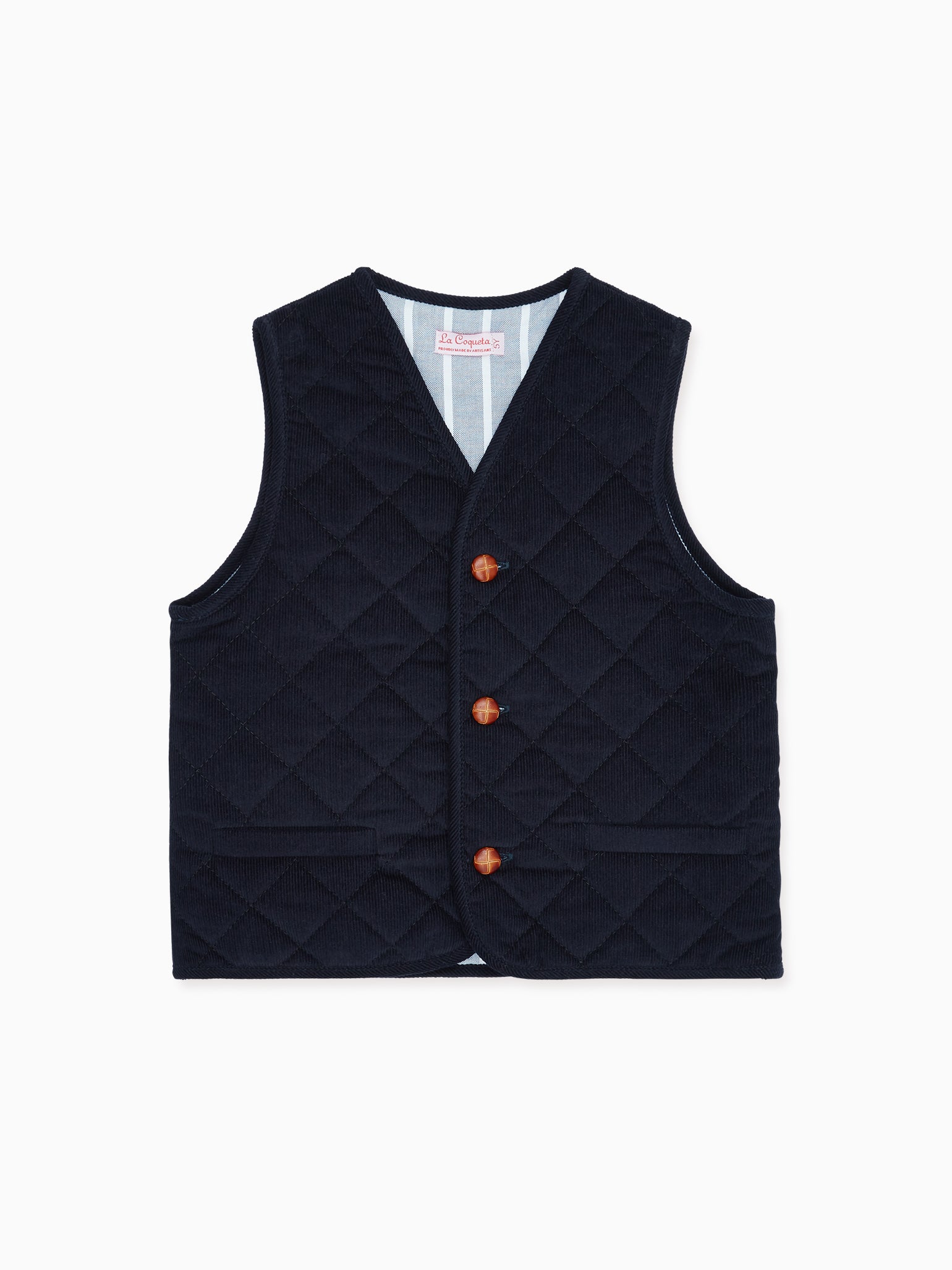 Navy Caza Kids Sleeveless Jacket