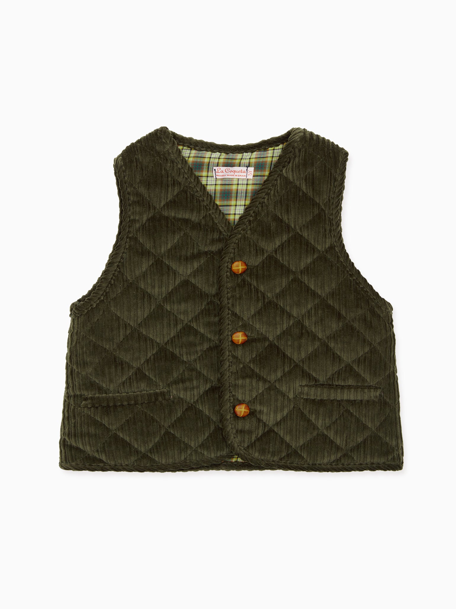 Green Caza Kids Sleeveless Jacket