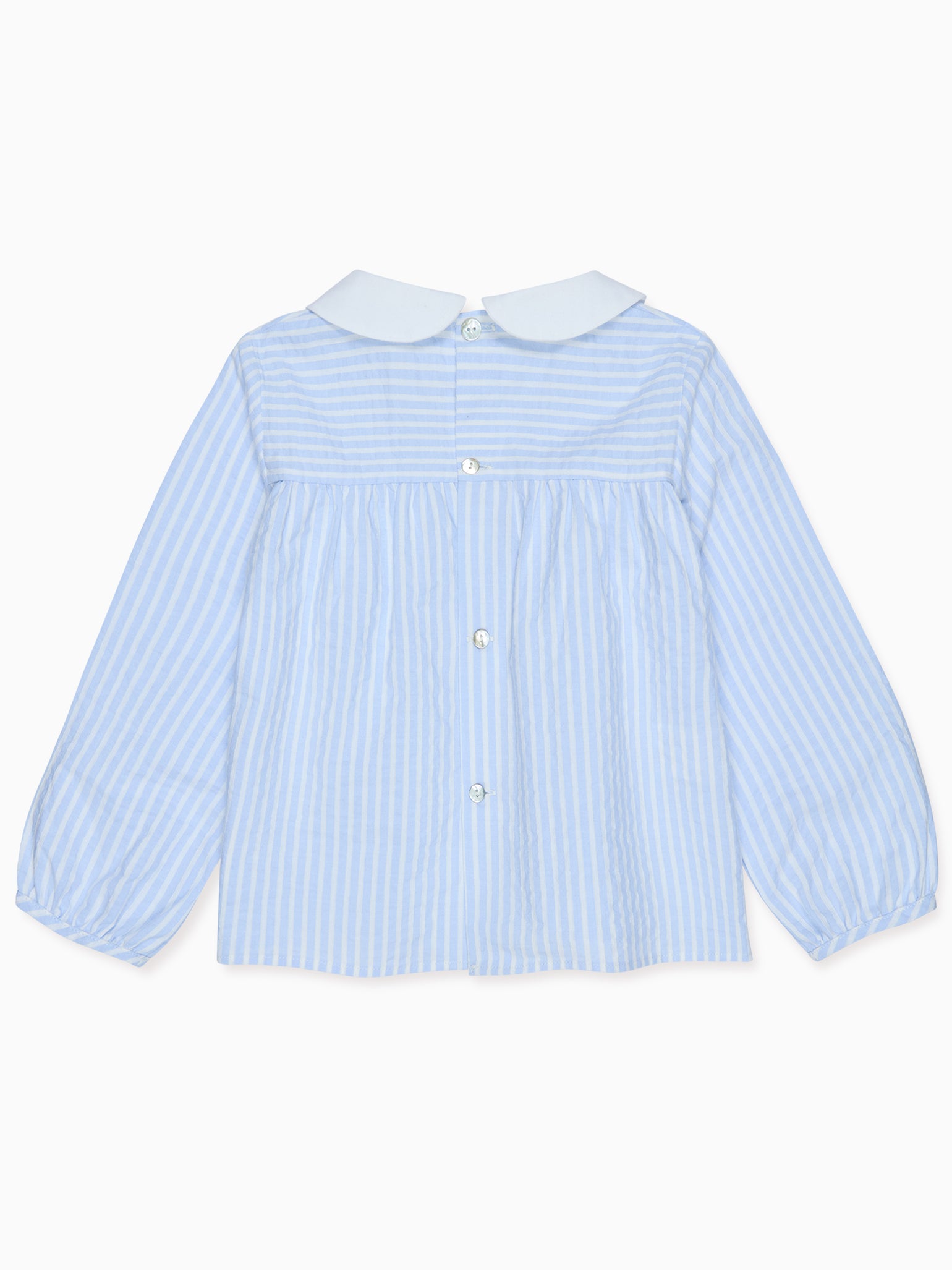 Blue Stripe Chiara Long Sleeve Baby Shirt