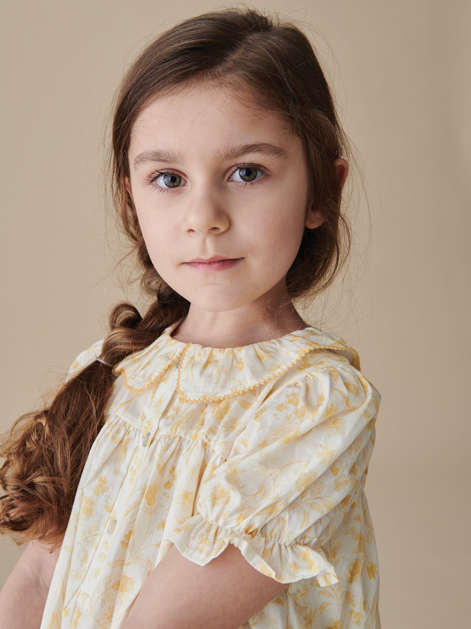 Yellow Floral Cilla Girl Nightgown