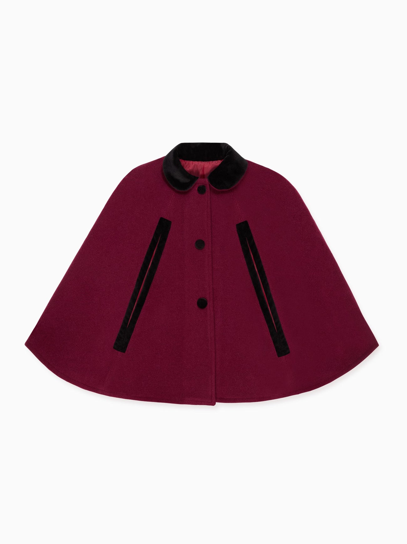 Burgundy Clara Girl Cape