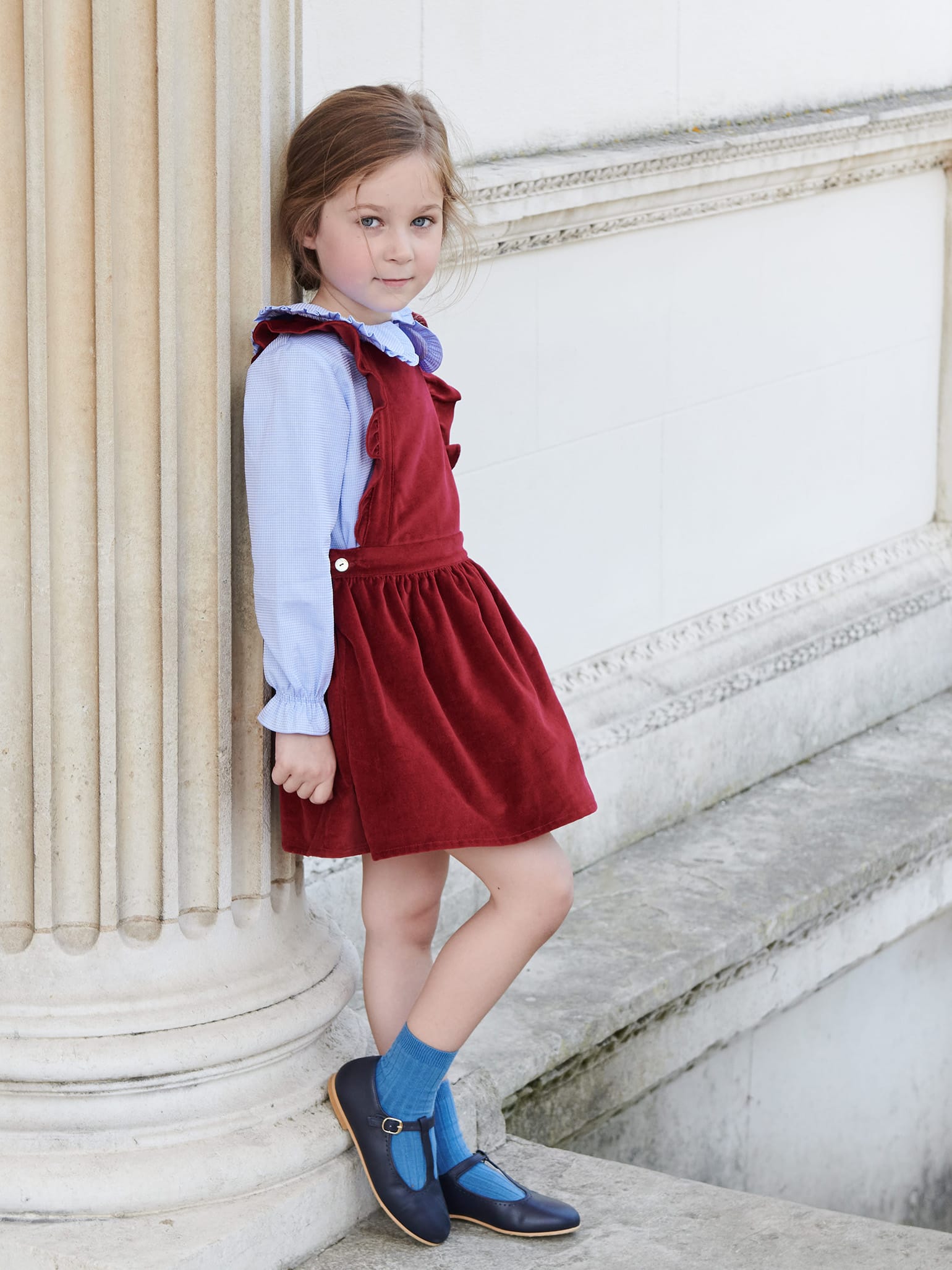 Cherry Cora Girl Velvet Skirt