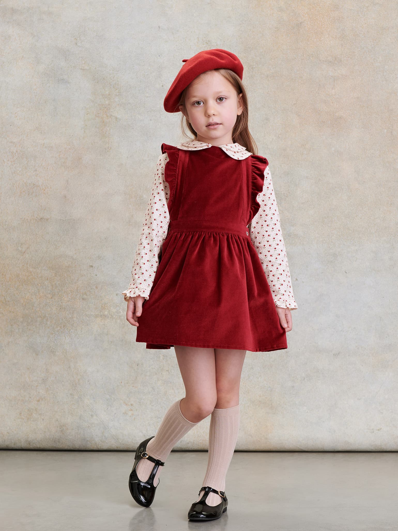 Cherry Cora Girl Velvet Skirt