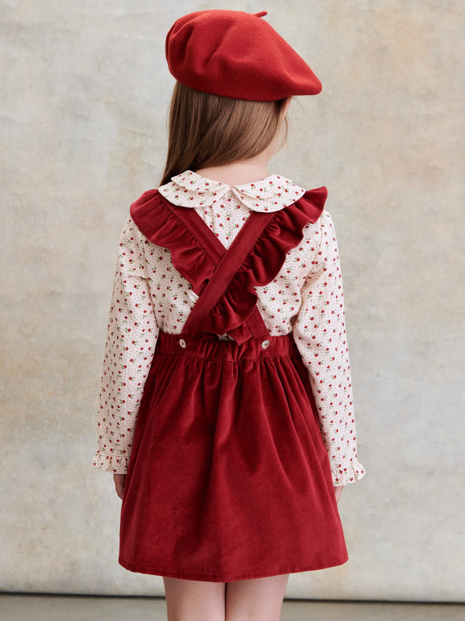 Cherry Cora Girl Velvet Skirt