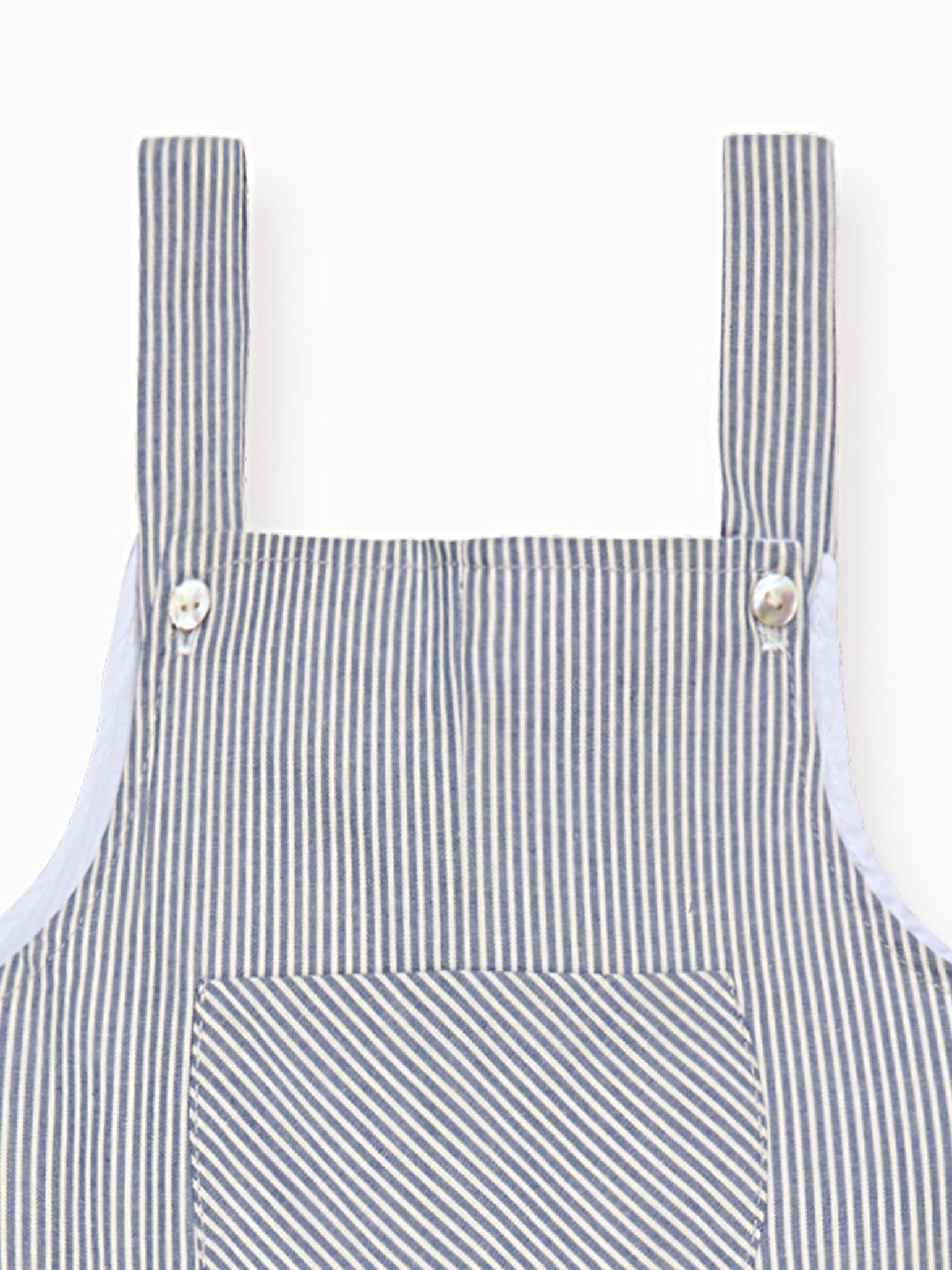 Navy Stripe Coroza Baby Dungarees