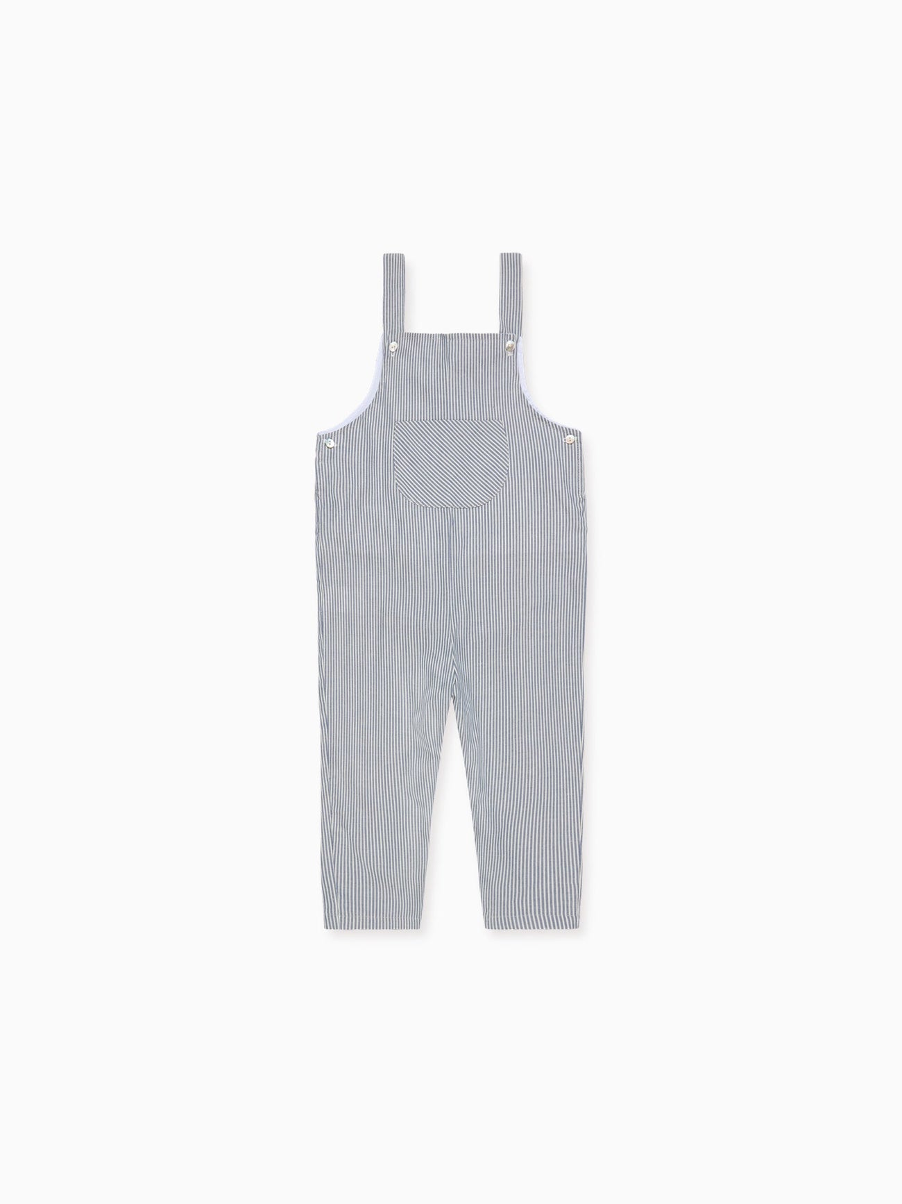 Navy Stripe Coroza Baby Dungarees