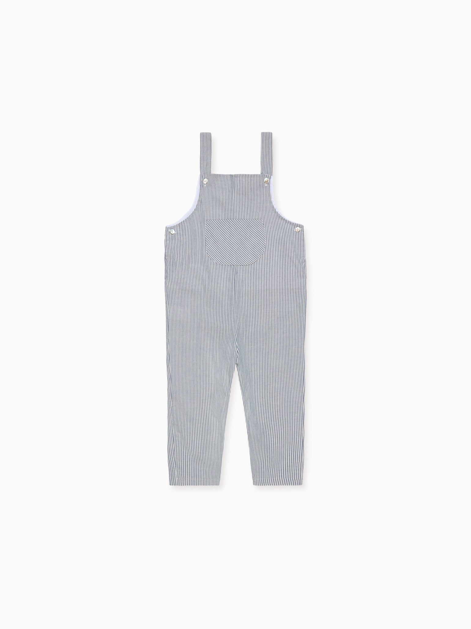 Navy Stripe Coroza Baby Dungarees