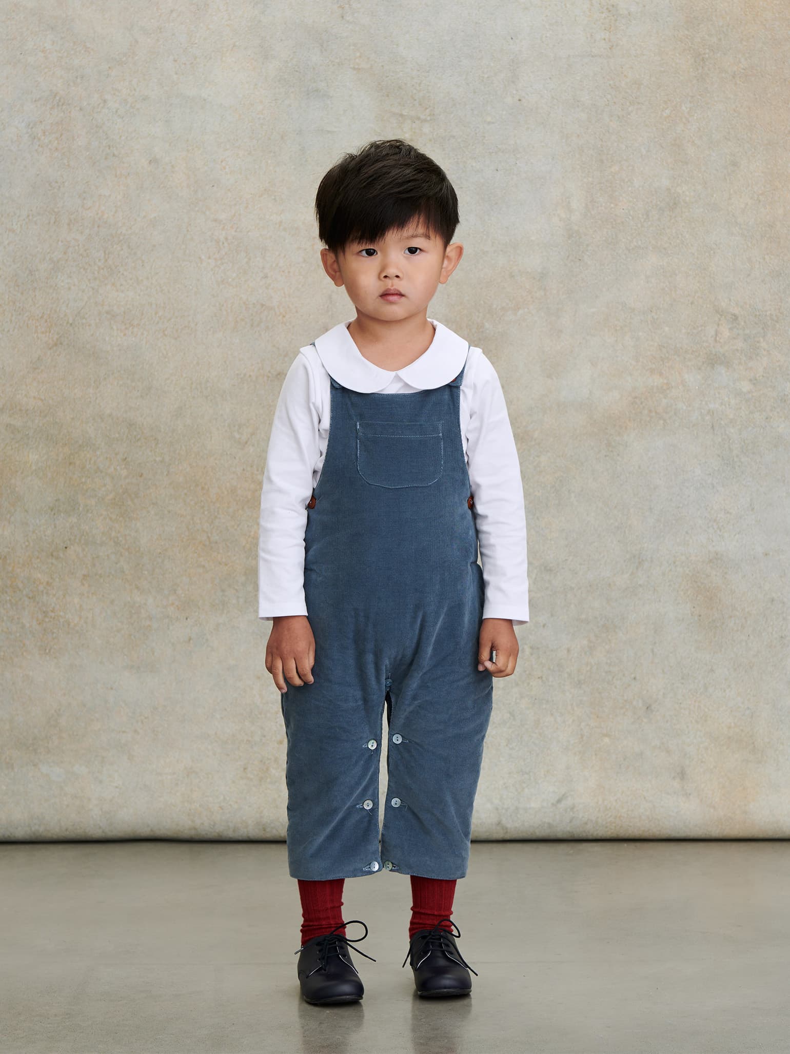 Dusty Blue Coroza Baby Dungarees