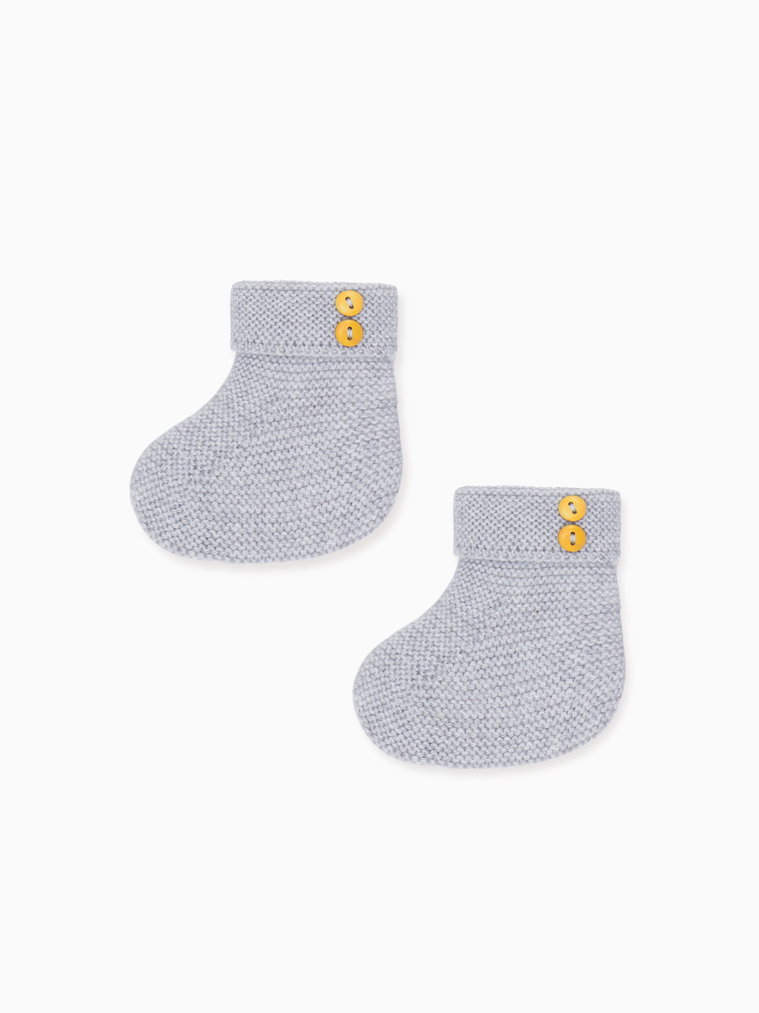 Grey Melange Cruz Merino Baby Booties